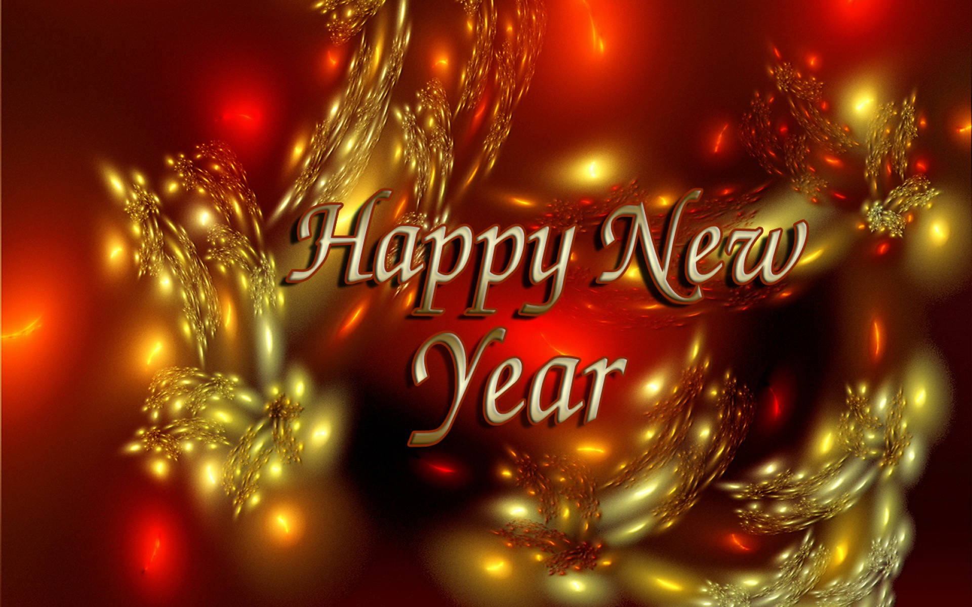 Happy New Year Greetings On Red