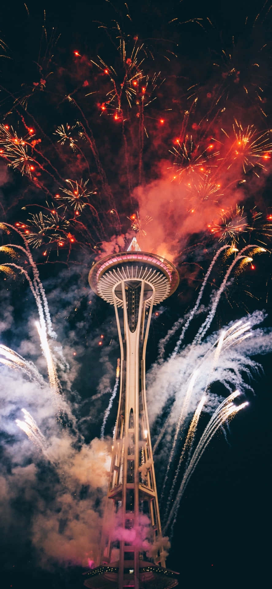 Happy New Year Space Needle Iphone Wallpaper