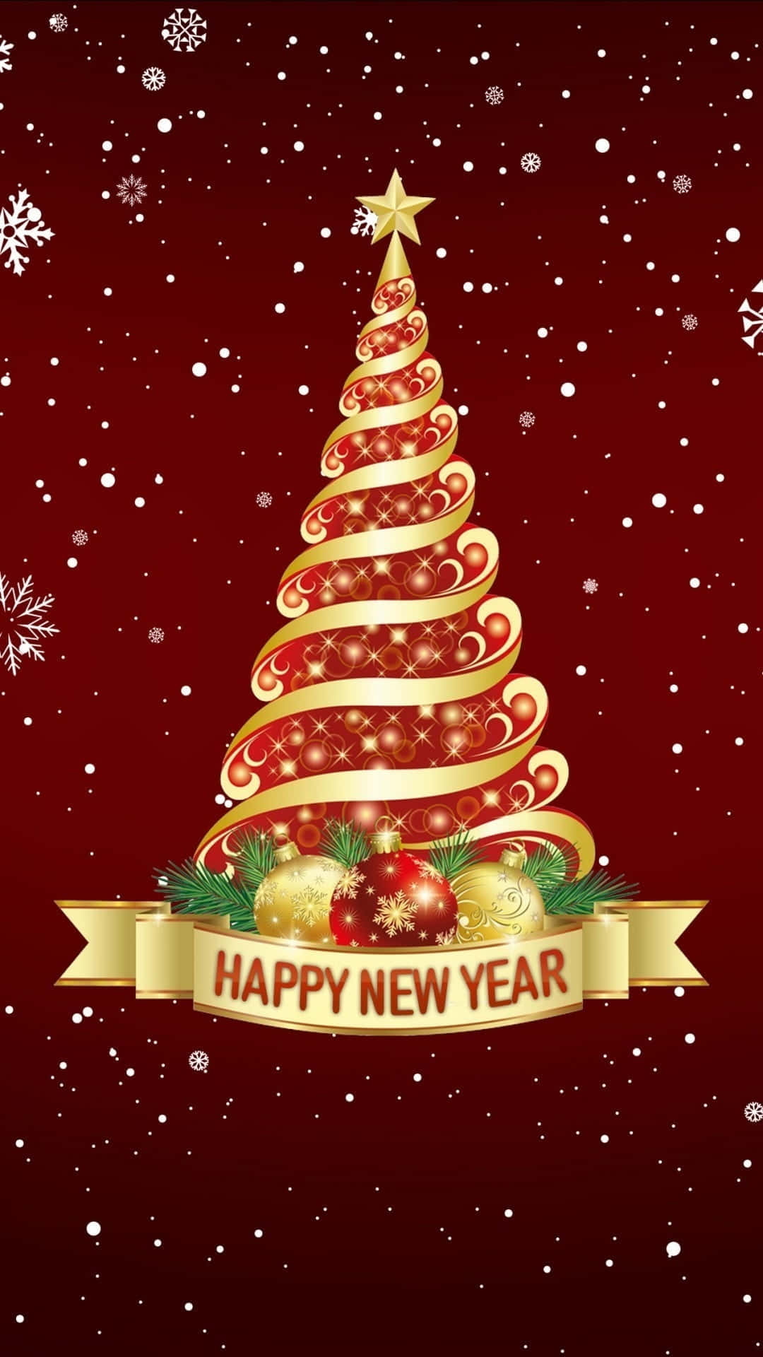 Ønsker dig et lykkebringende nyt år fra en mobiltelefon baggrund! Wallpaper