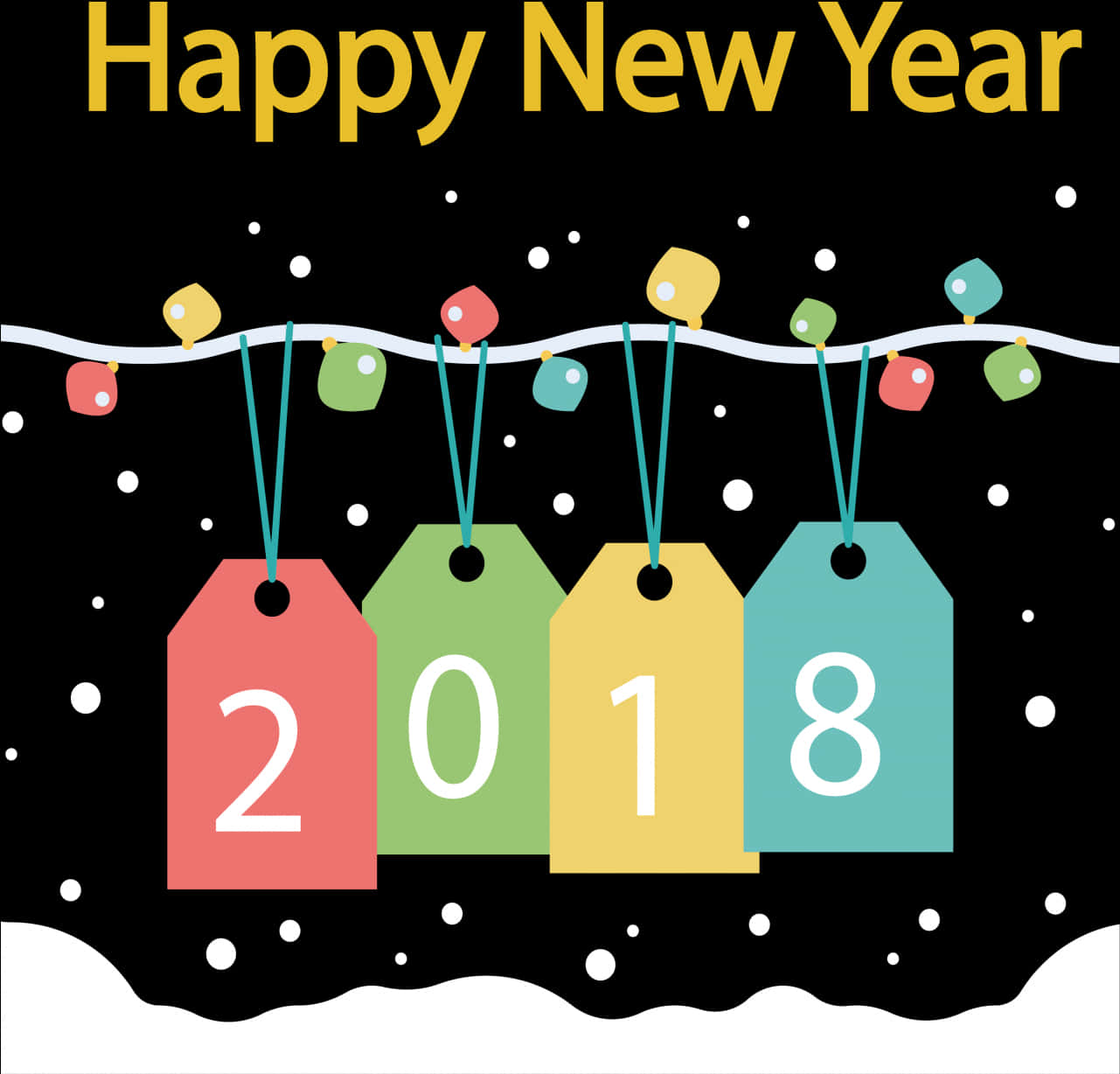 Happy New Year2018 Celebration Graphic PNG