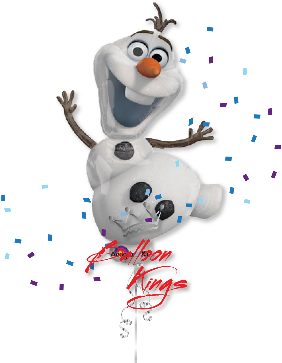 Happy Olaf Balloon Celebration PNG