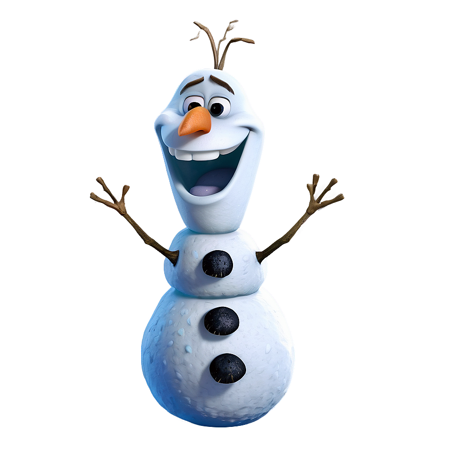 Download Happy Olaf Cartoon Png Dqx80 | Wallpapers.com