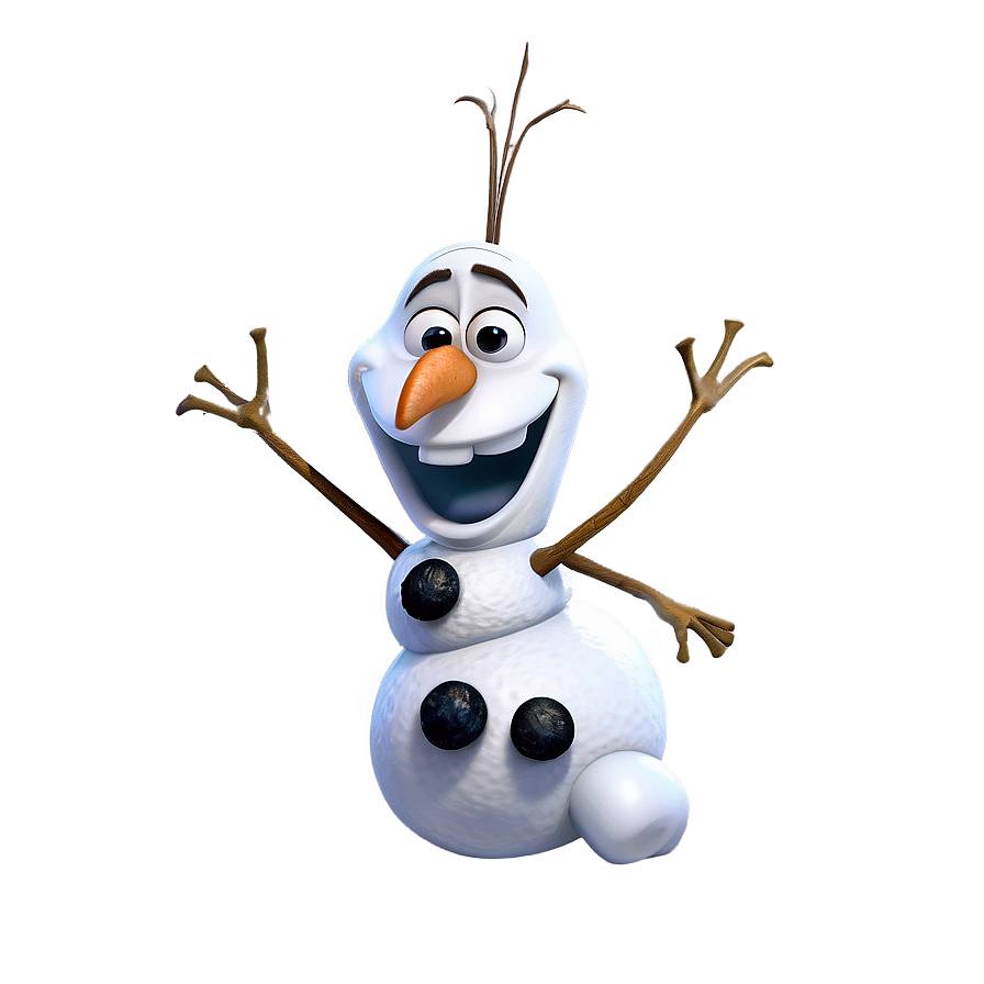 Download Happy Olaf Cartoon Png Quw | Wallpapers.com