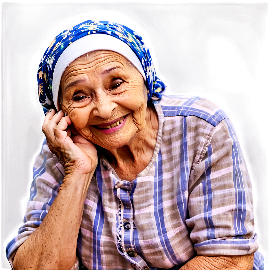 Happy Old Lady Png 06202024 PNG