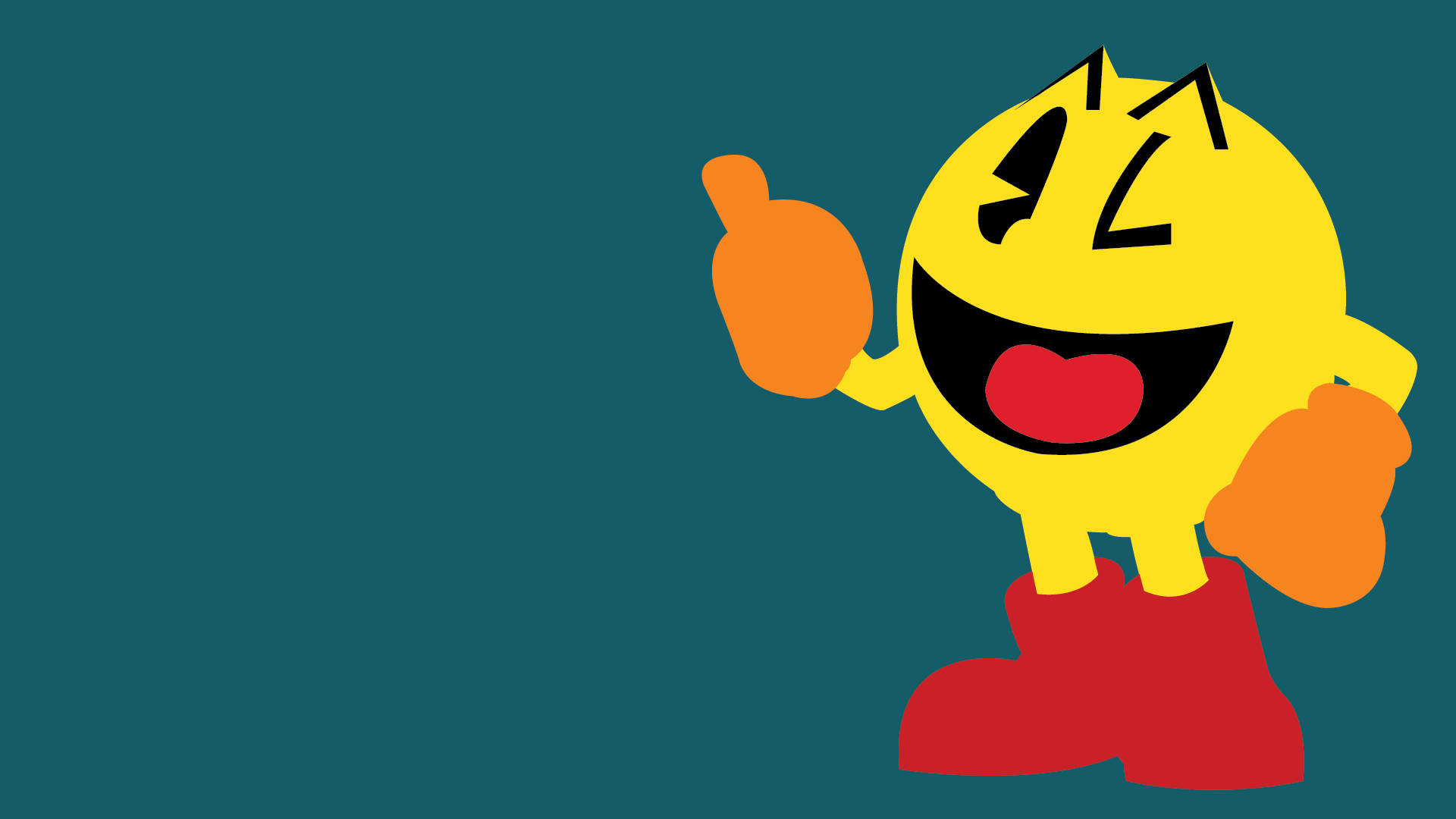 Happy Pac Man Emoji Wallpaper