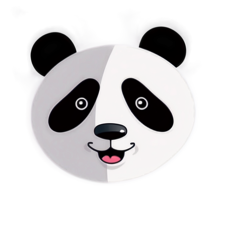 Happy Panda Face Png 05062024 PNG