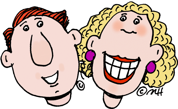 Happy Parent Cartoon Faces PNG