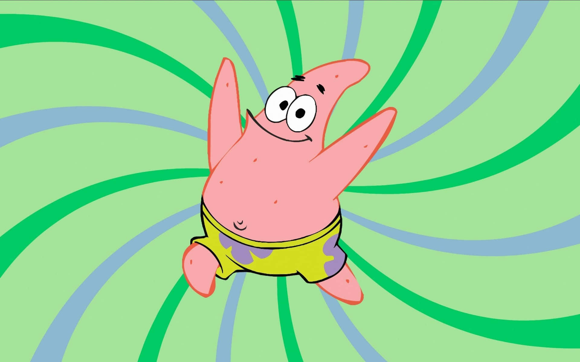 Happy Patrick From Aesthetic SpongeBob Cartoon Wallpaper