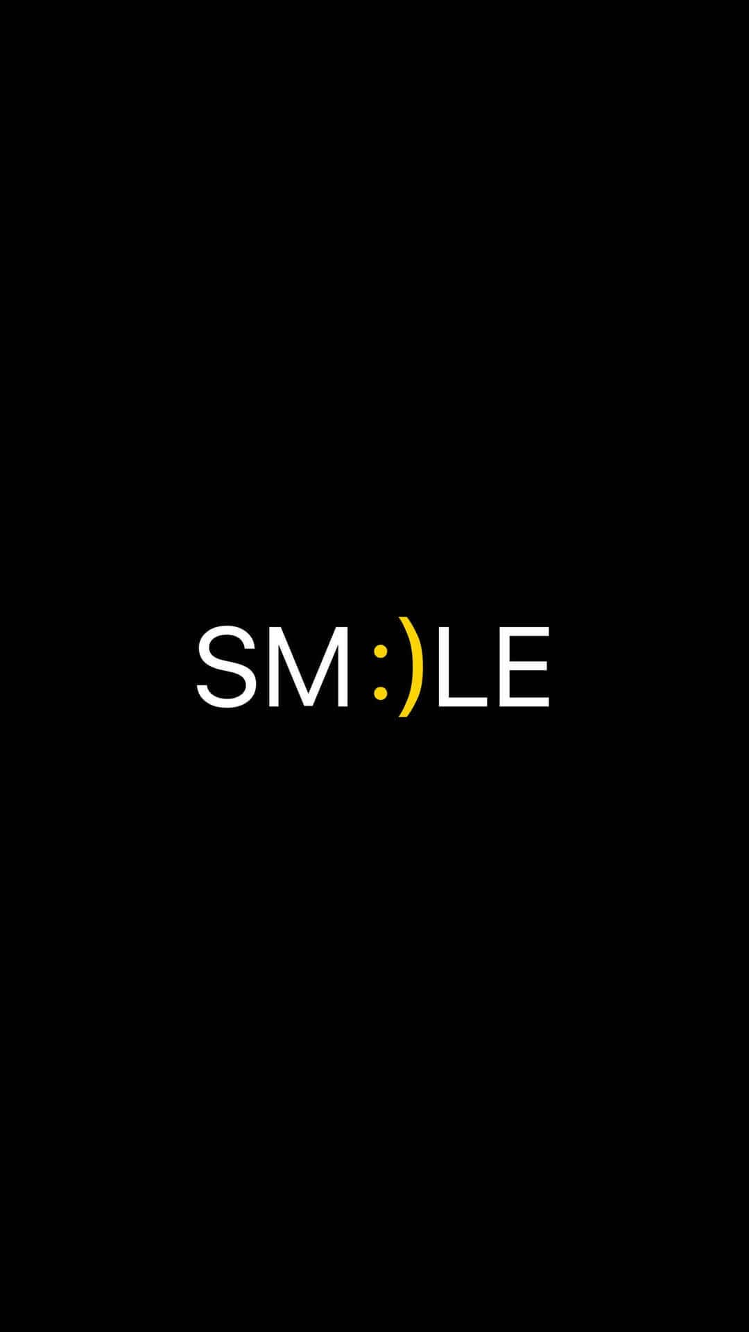 Et smil logo på en sort baggrund Wallpaper