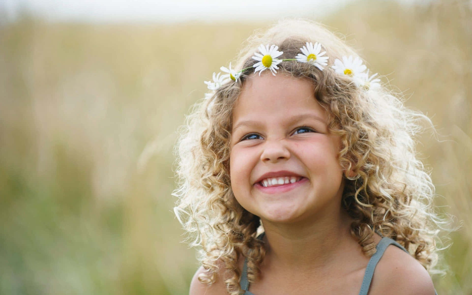 Happy Baby Girl With Flower Headband Picture