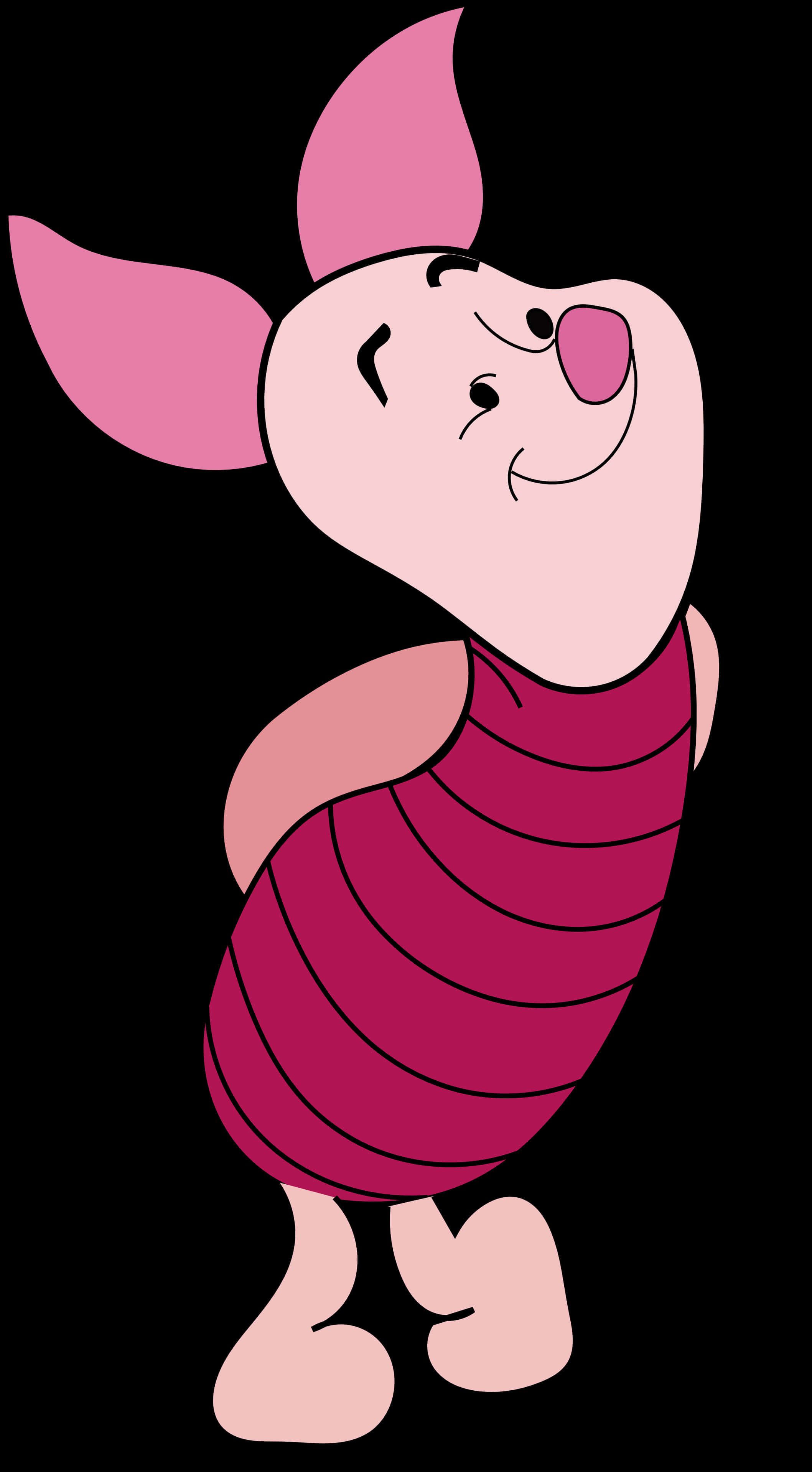 Happy Piglet Cartoon Character PNG