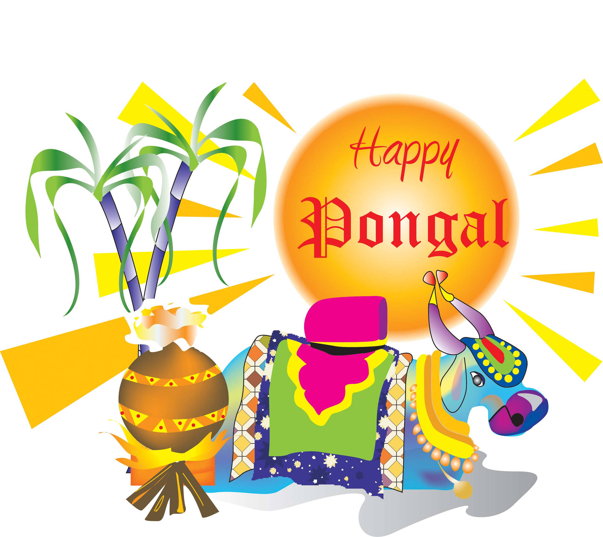 Happy Pongal Clip Art Wallpaper