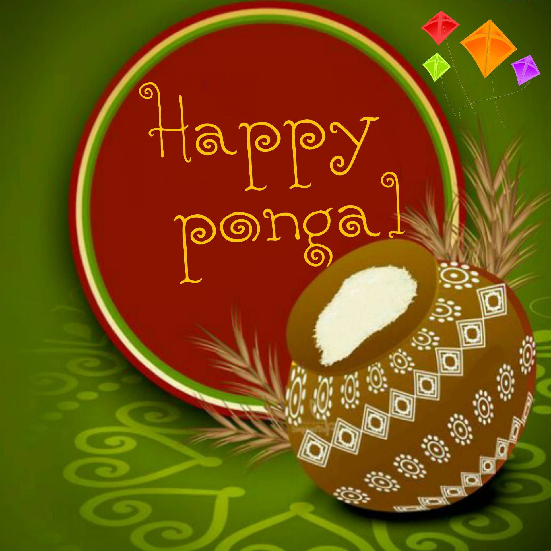 Happy Pongal Festive Greetings Wallpaper