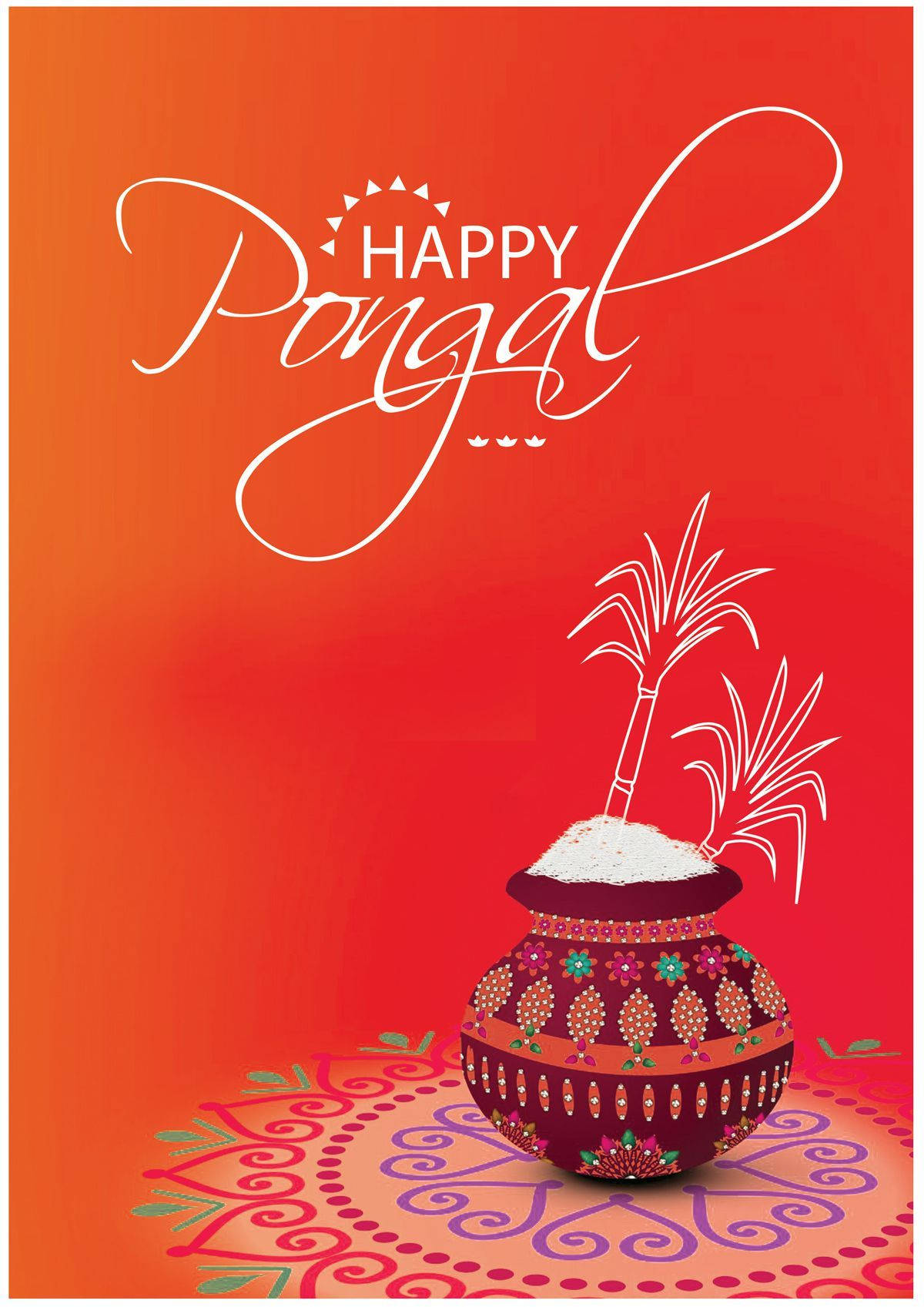 Happy Pongal Festivity Greetings Background