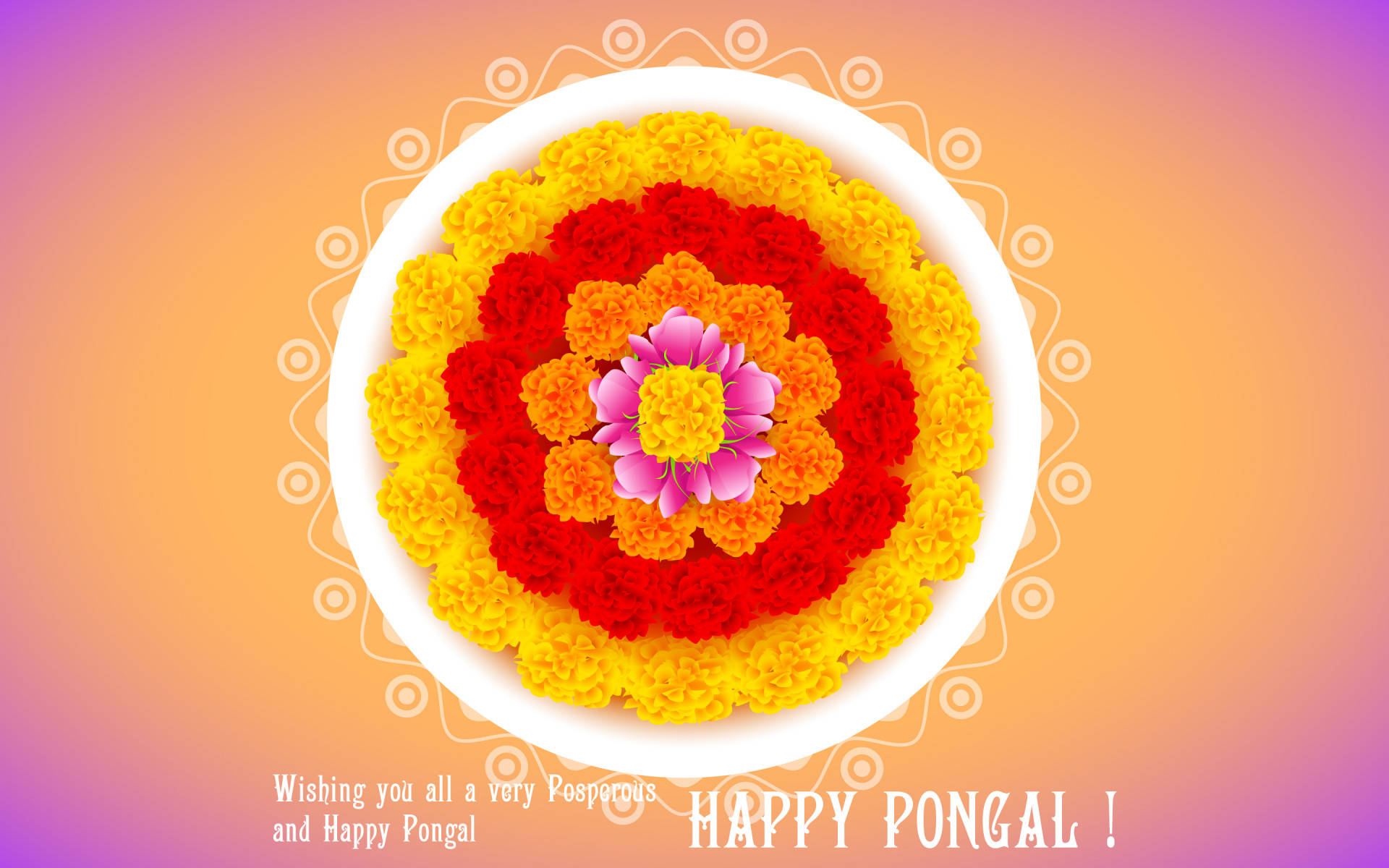 Happy Pongal Flower Arrangement