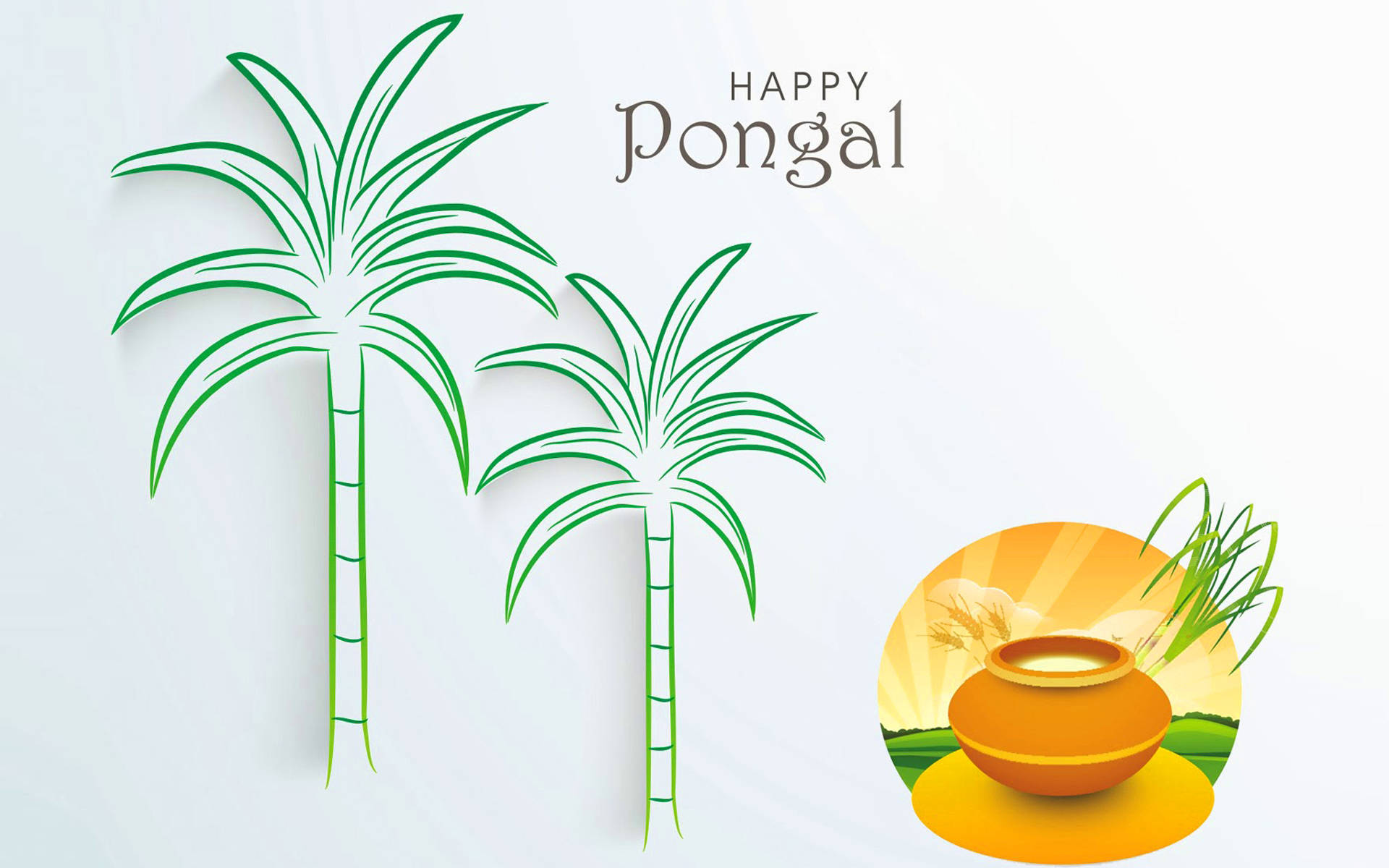 Happy Pongal Minimalist