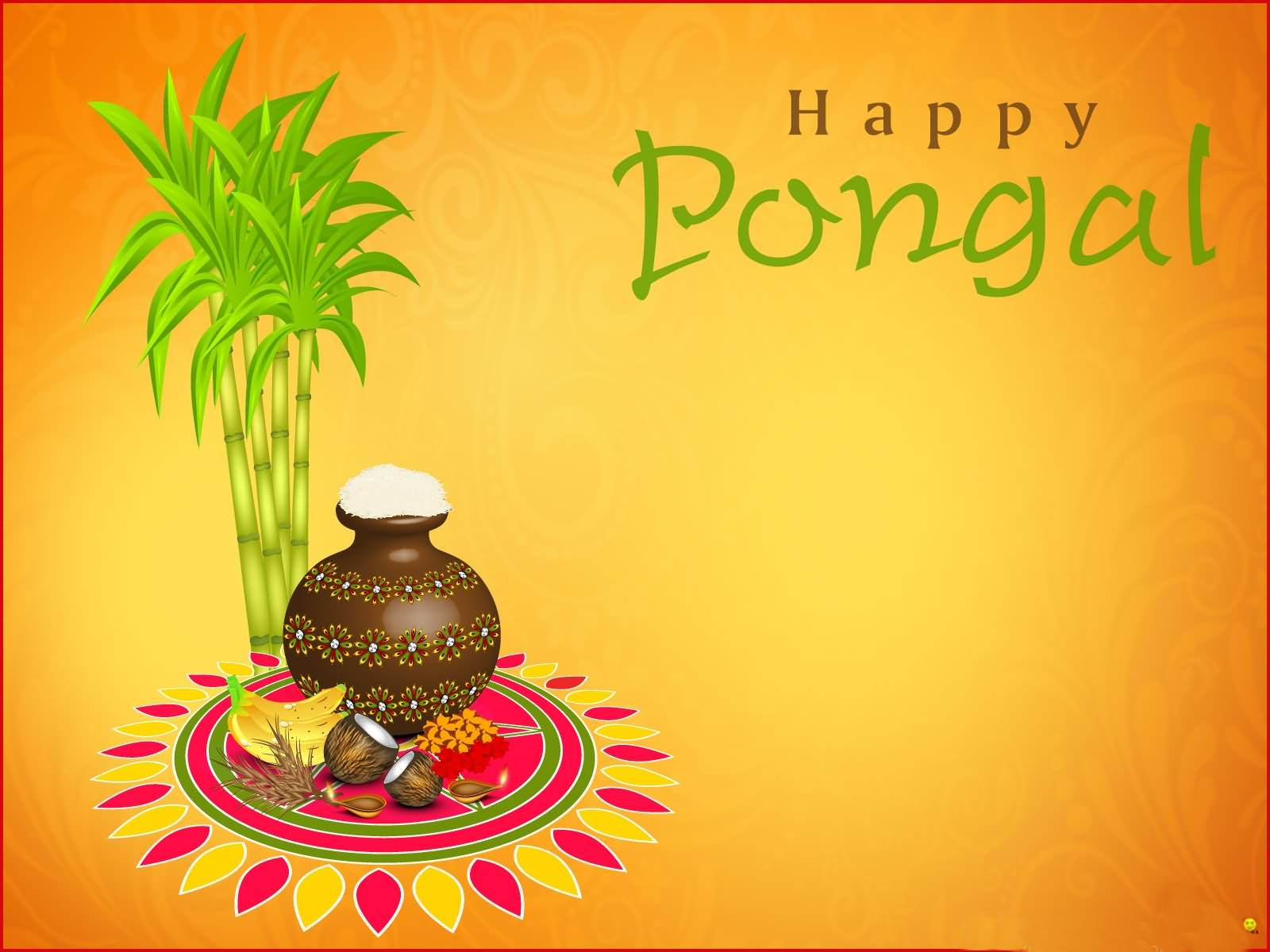 Download Happy Pongal Template Wallpaper 