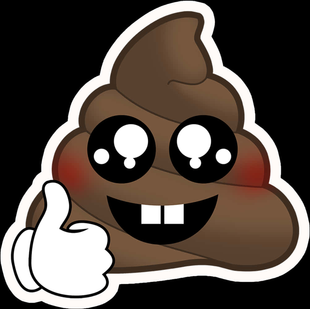 Happy Poop Emoji Thumbs Up PNG