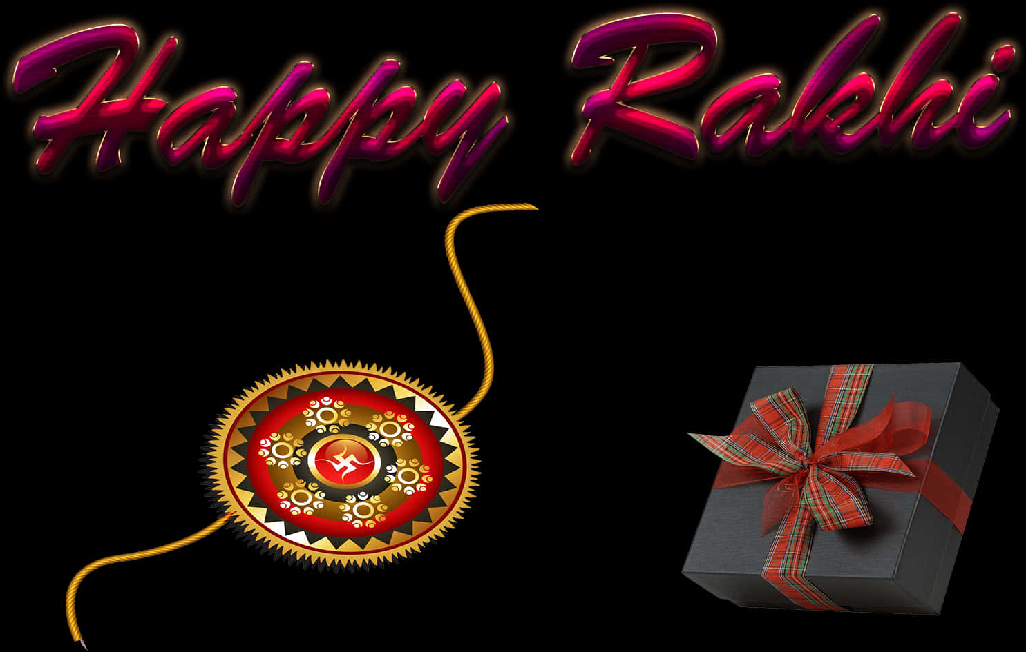 Happy Rakhi Celebration Greeting PNG