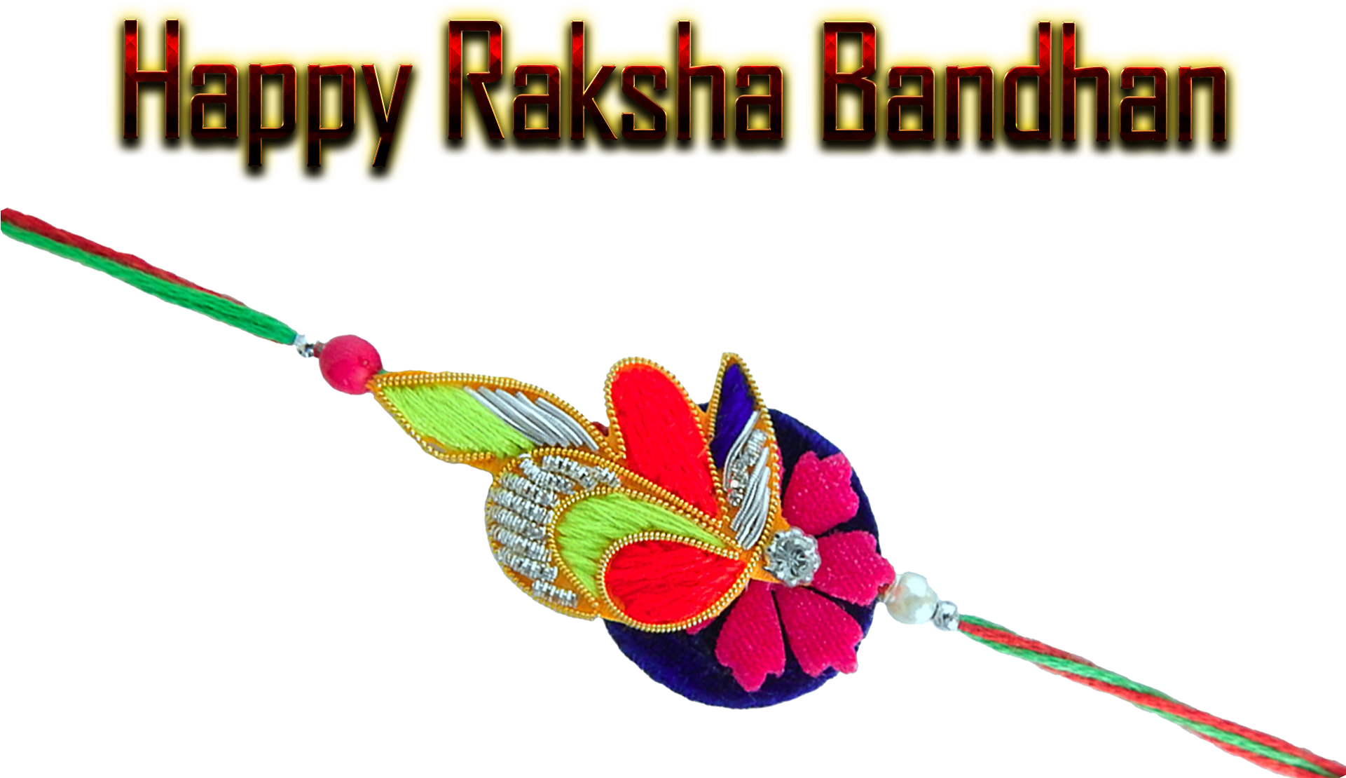 Happy Raksha Bandhan Rakhi Design PNG