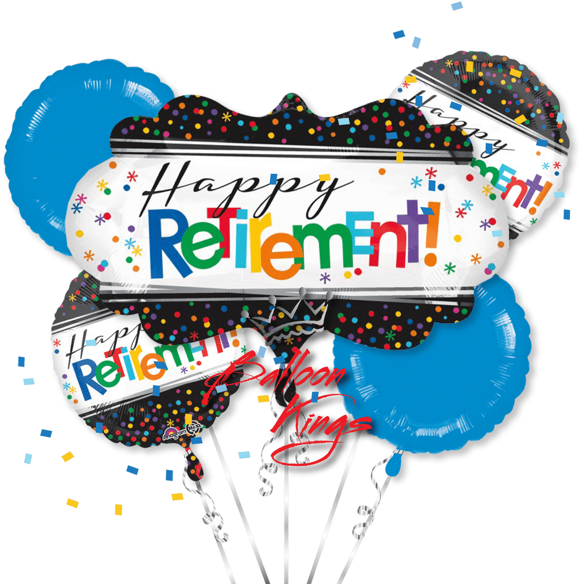 Happy Retirement Celebration Balloons PNG
