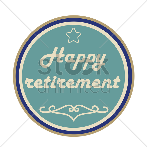 Happy Retirement Celebration Seal PNG