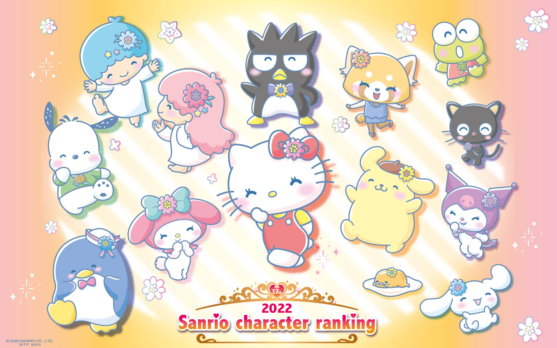 Happy Sanrio Characters Wallpaper
