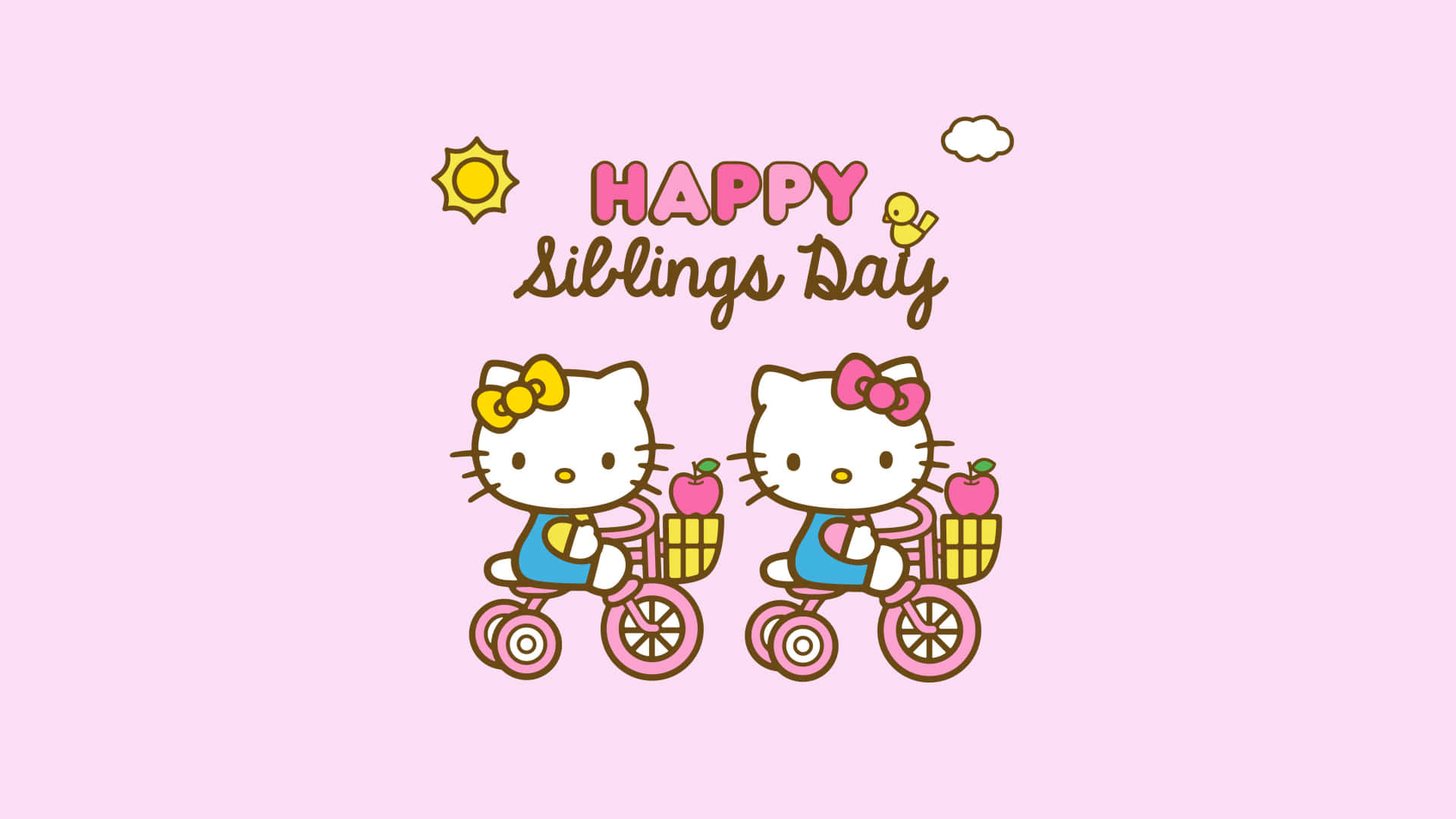 Happy Siblings Day Hello Kitty Wallpaper