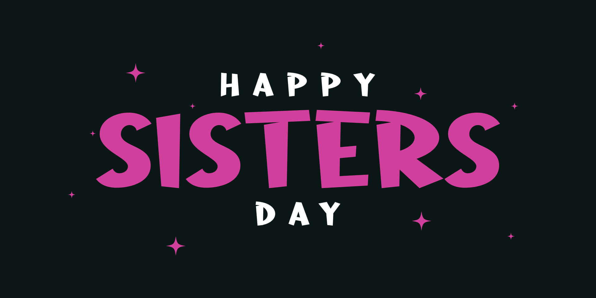 Happy Sisters Day Celebration Banner Wallpaper