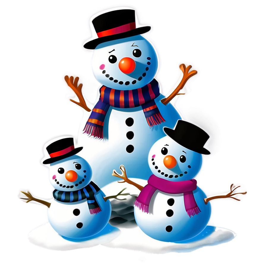 Happy Snowman Family Png 66 PNG