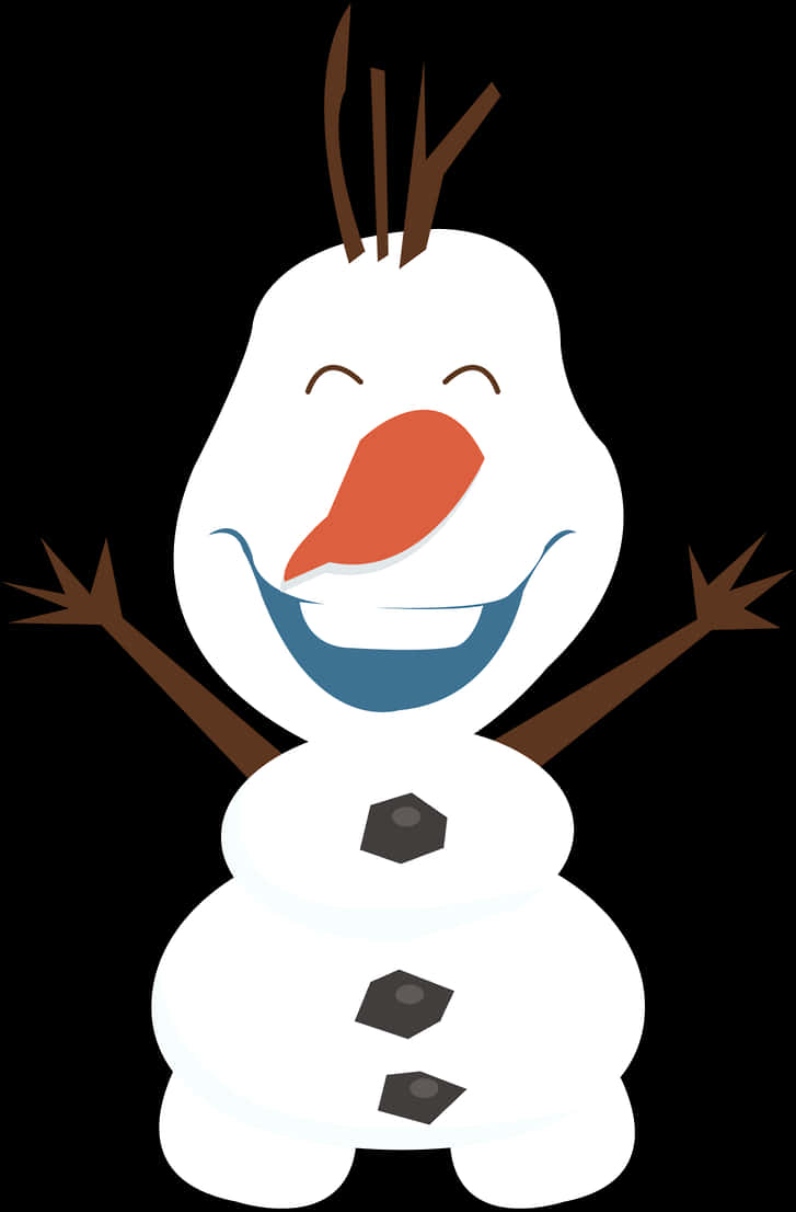 Happy Snowman Frozen Character PNG