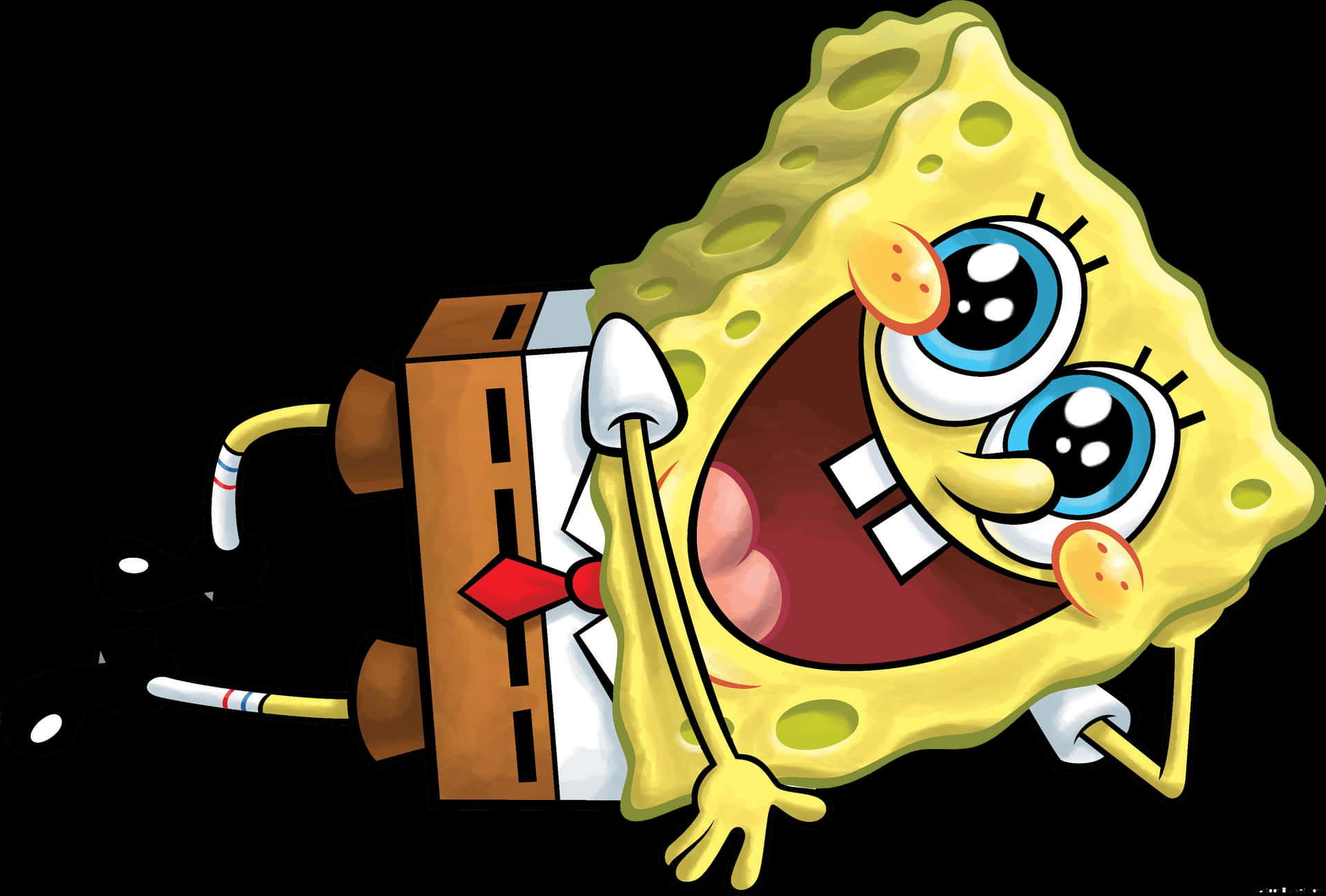 Happy Sponge Bob Square Pants PNG