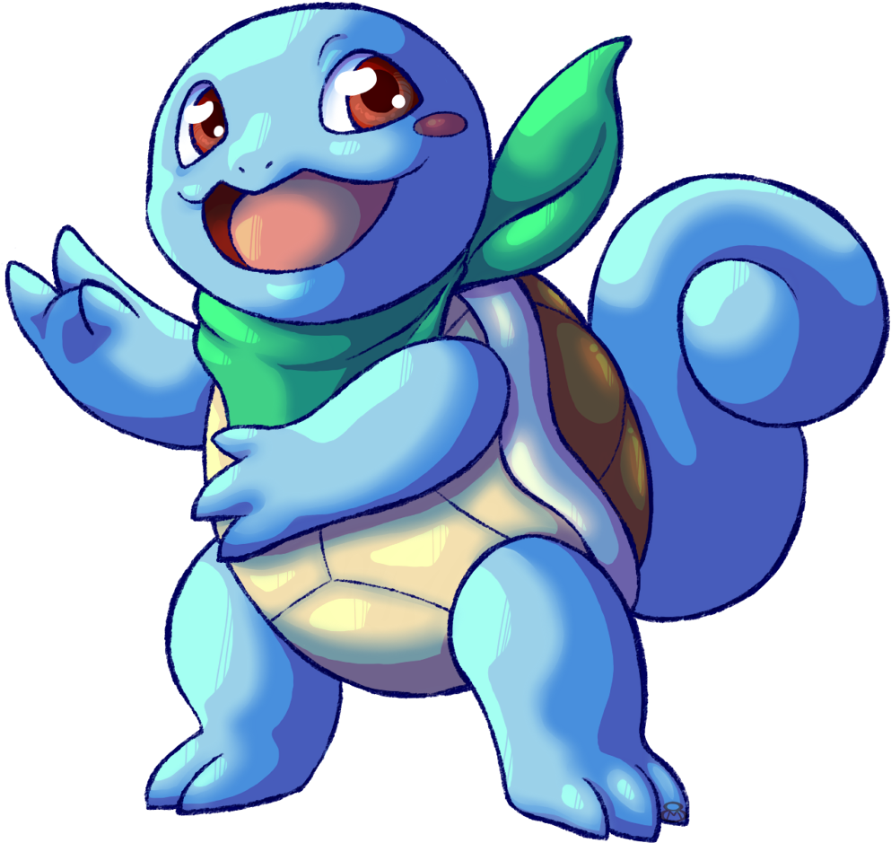 Happy Squirtle Illustration PNG