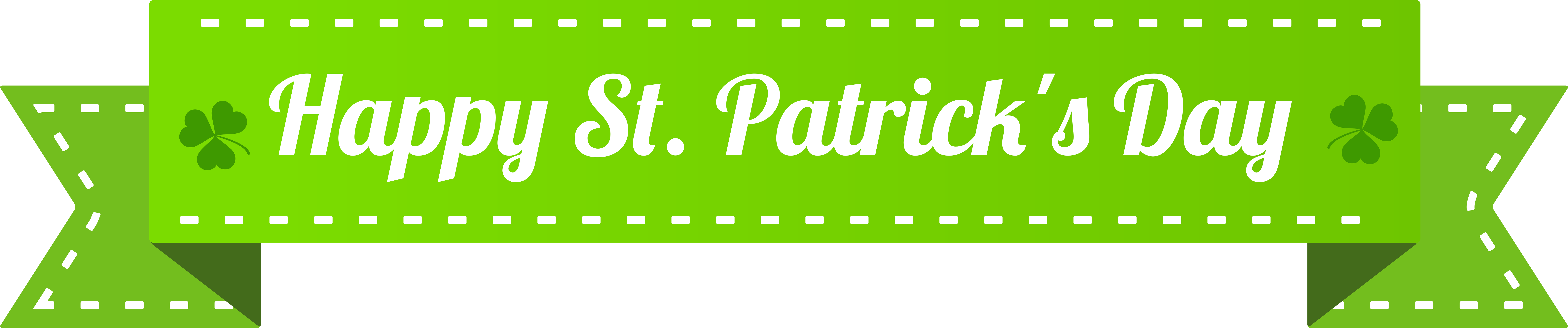 Happy St Patricks Day Banner PNG