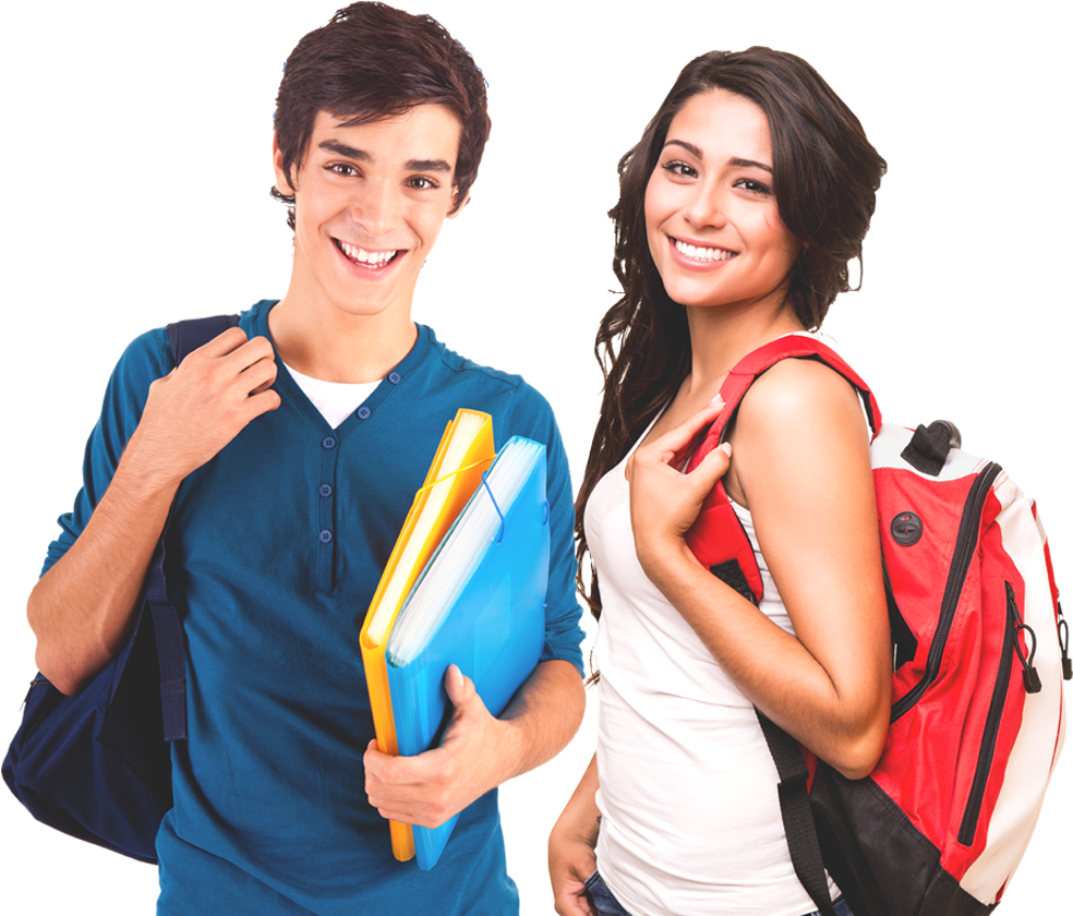 Happy Studentswith Booksand Backpacks PNG