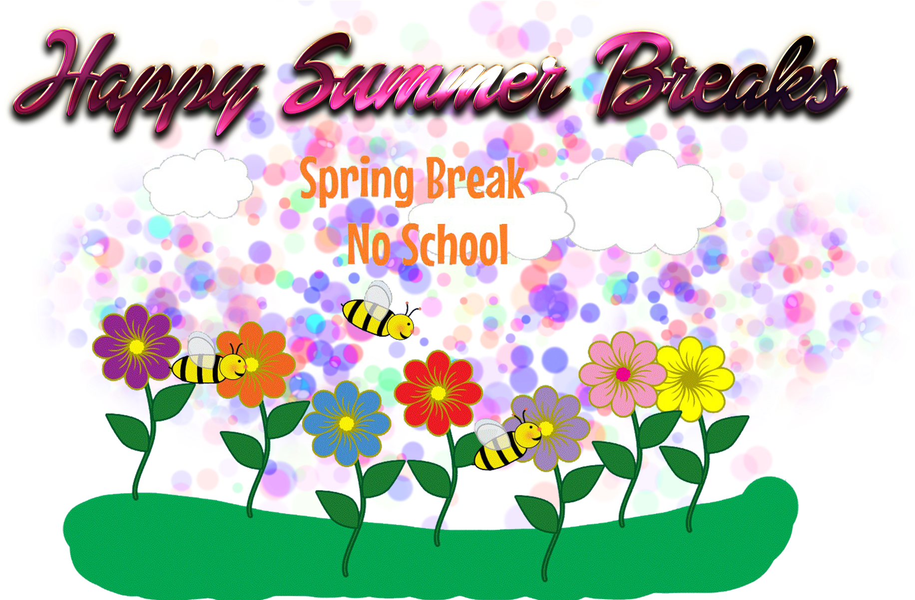Happy Summer Spring Break Graphic PNG