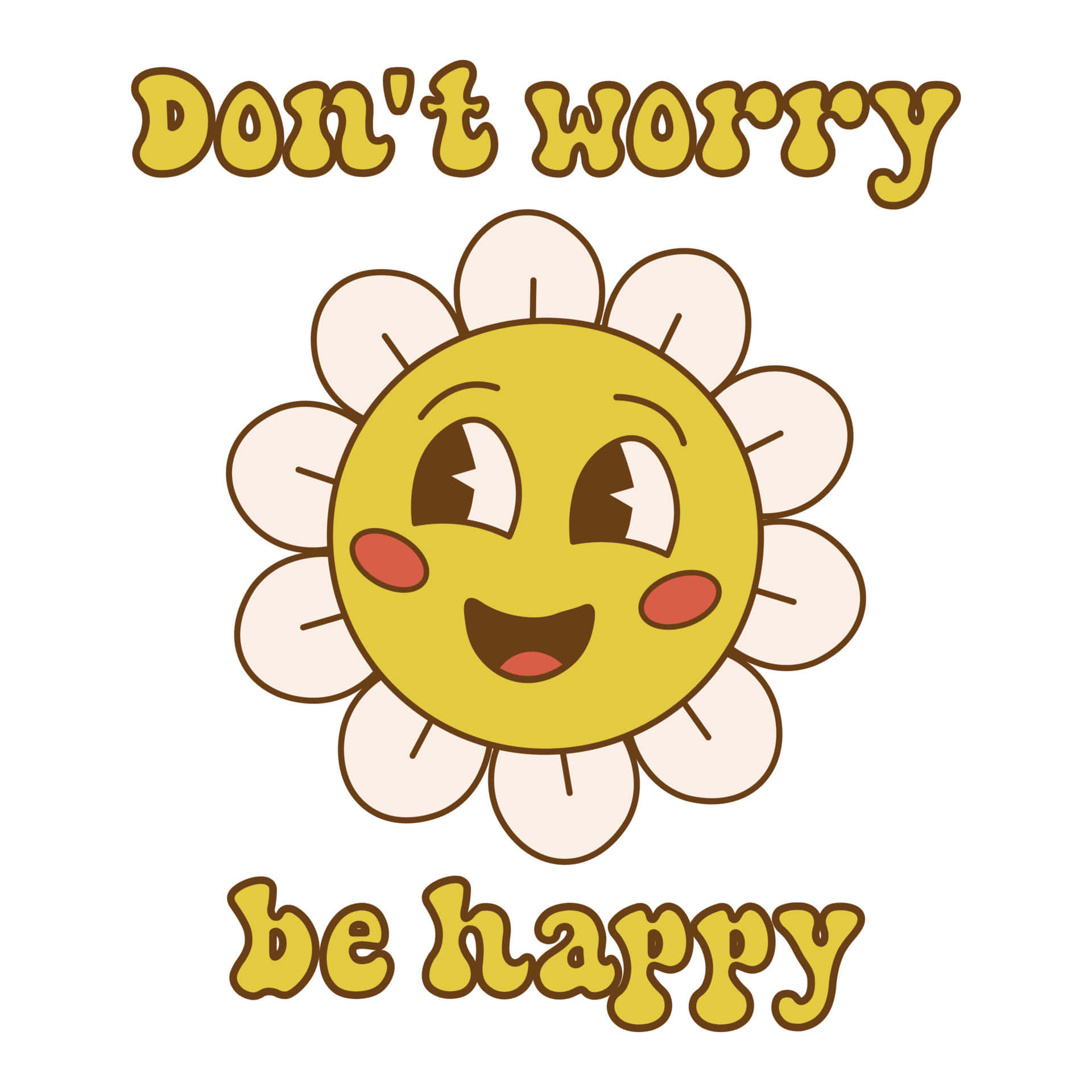 Happy Sunflower Smiley_ Dont Worry Be Happy Wallpaper