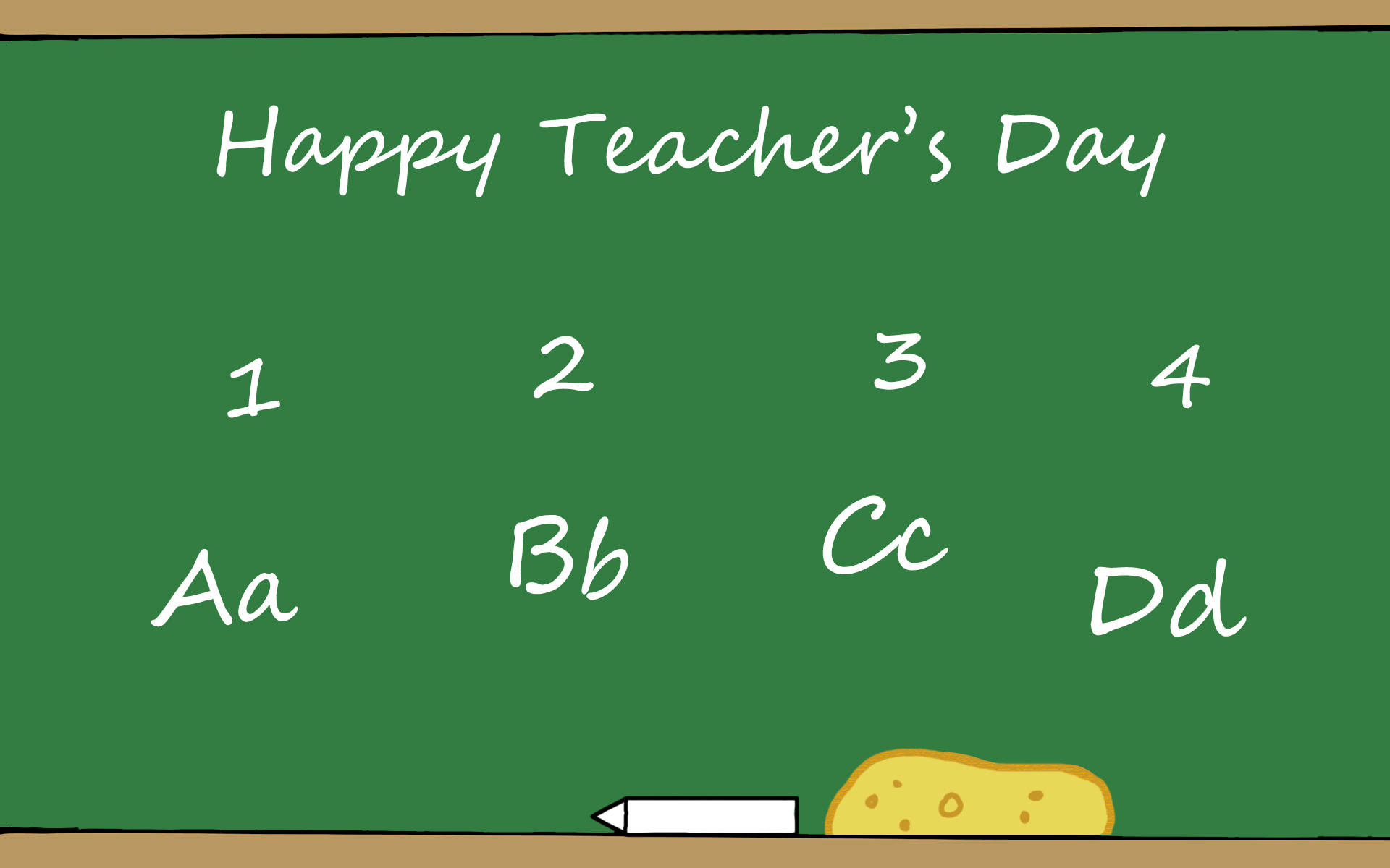 Happy Teachers' Day 123 Abc Wallpaper