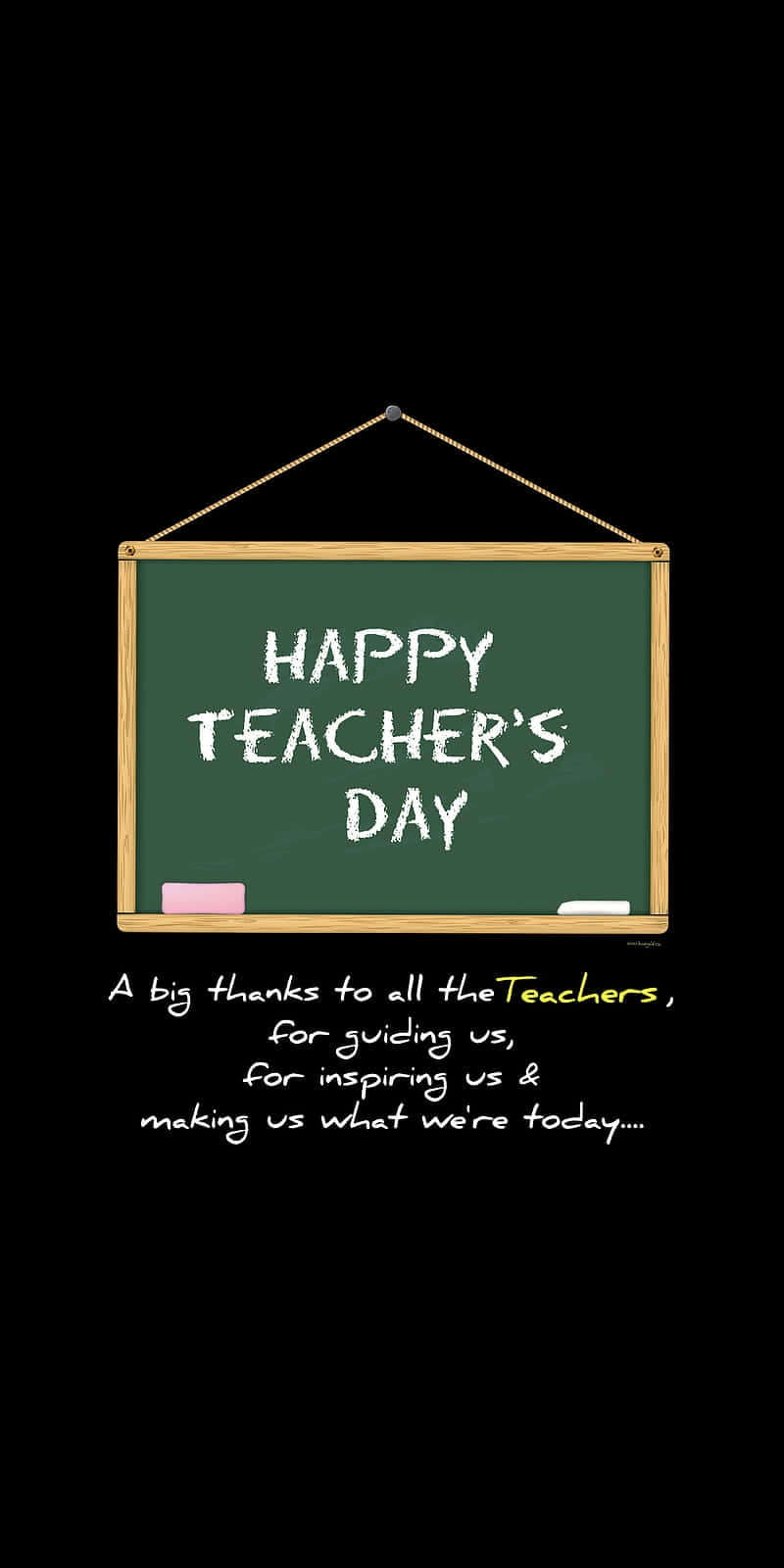 Happy Teachers Day Appreciation Blackboard Wallpaper