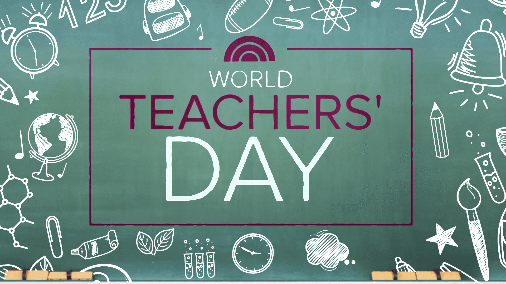 World Teachers Day - A Chalkboard With A Chalkboard Background