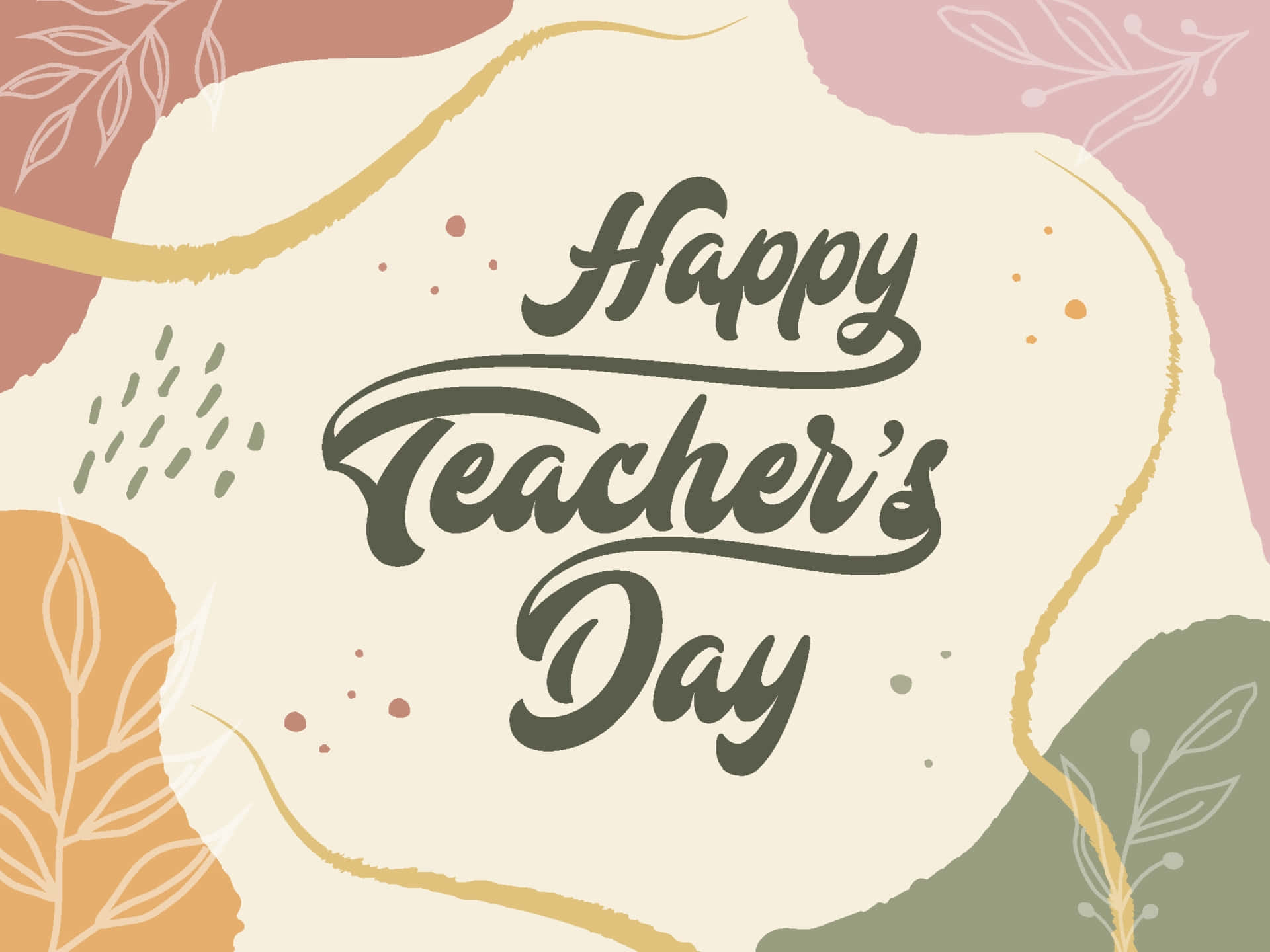 Happy Teachers Day Celebration Card Wallpaper