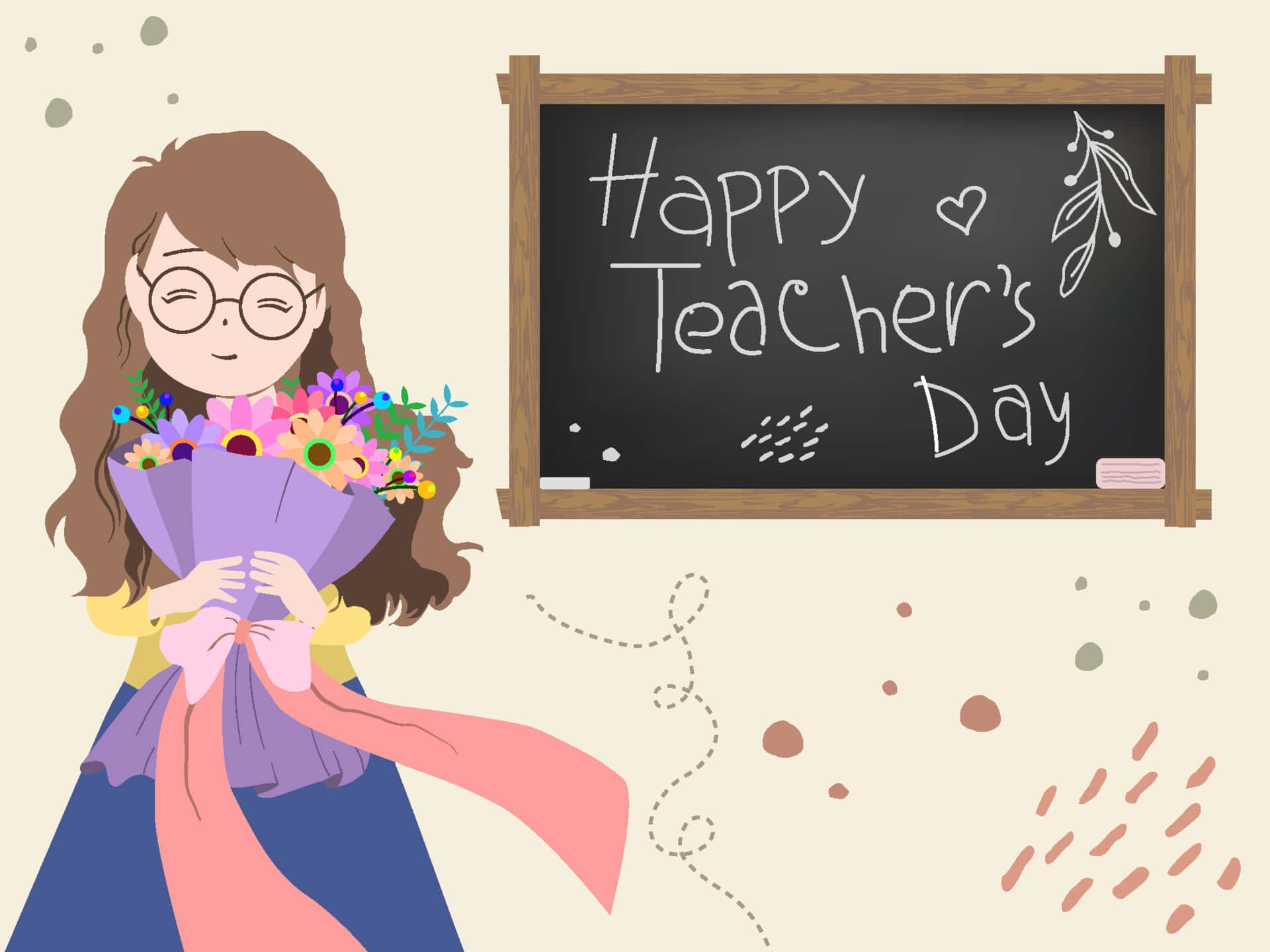 Happy Teachers Day Celebration Illustration Wallpaper