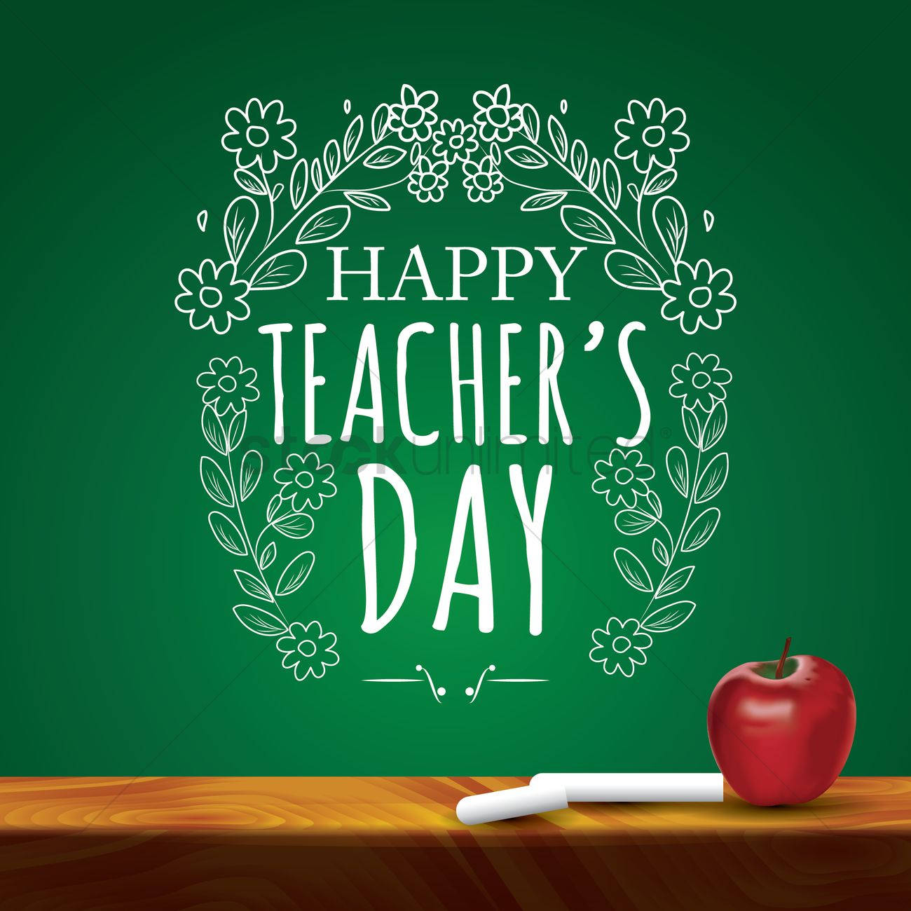 Happy Teachers' Day Chalkboard Wallpaper