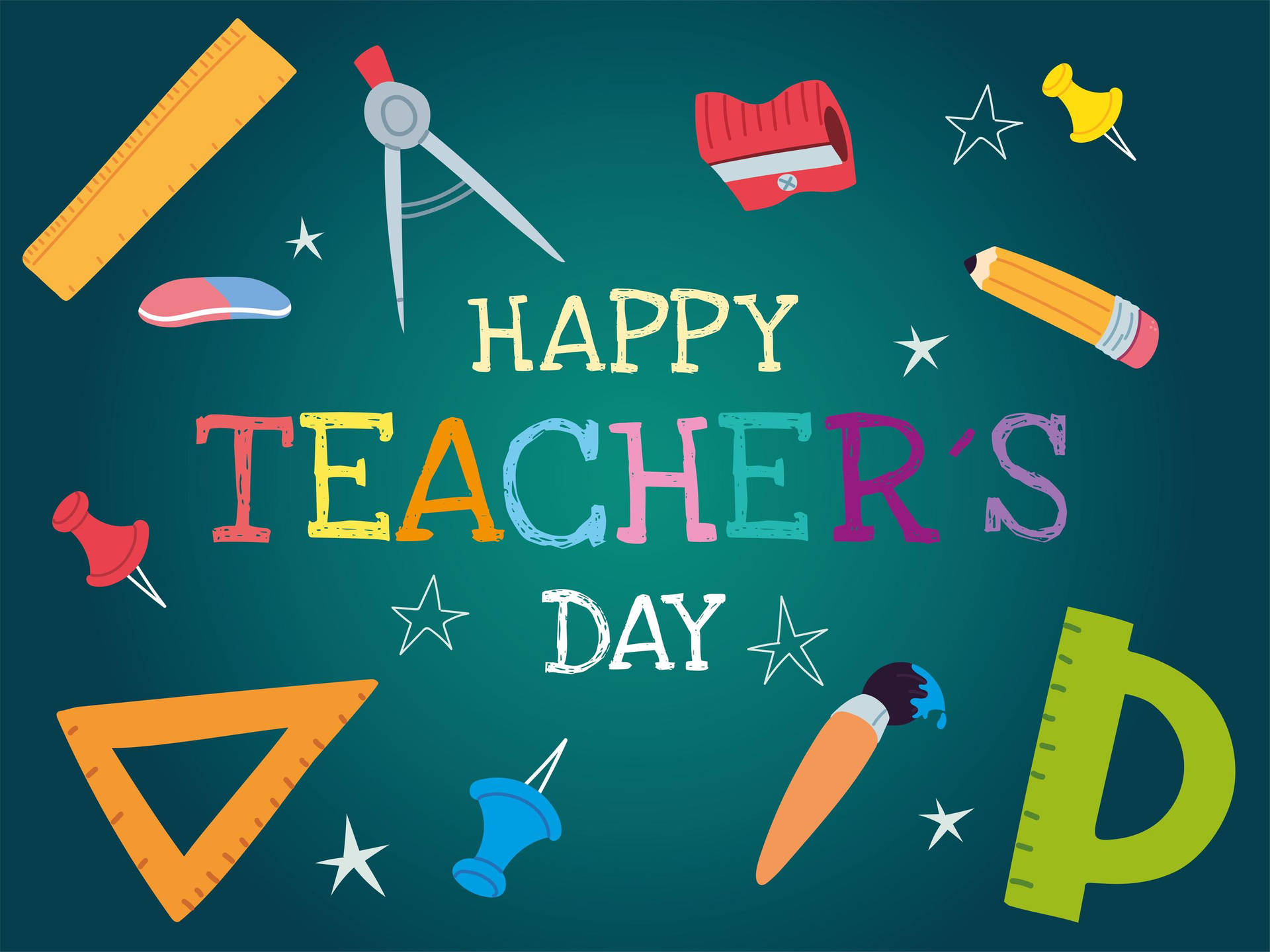 Happy Teachers' Day School Icons