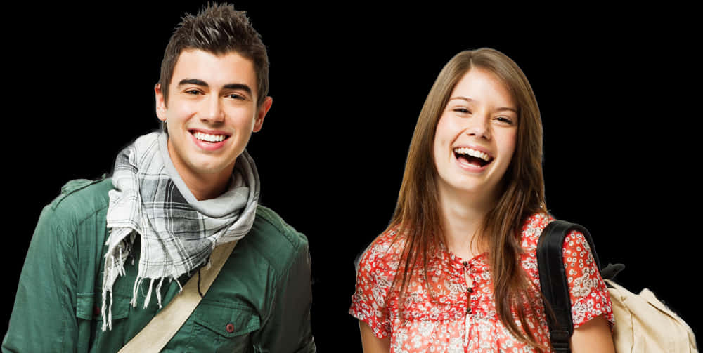 Happy Teenagers Laughing Together PNG