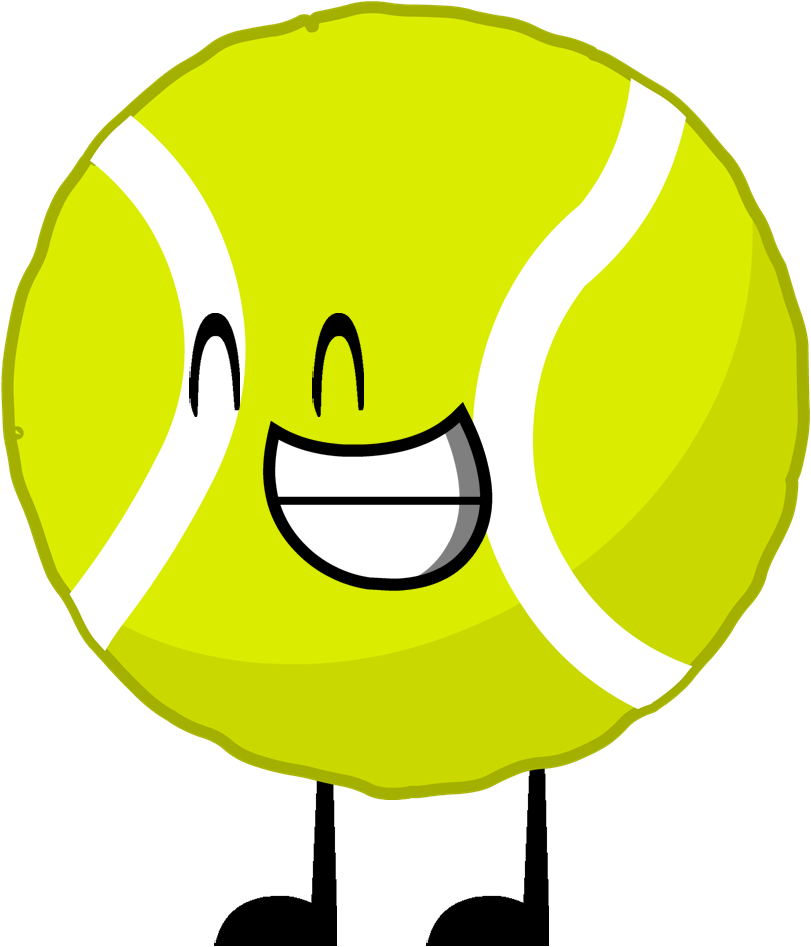 Happy Tennis Ball Character PNG