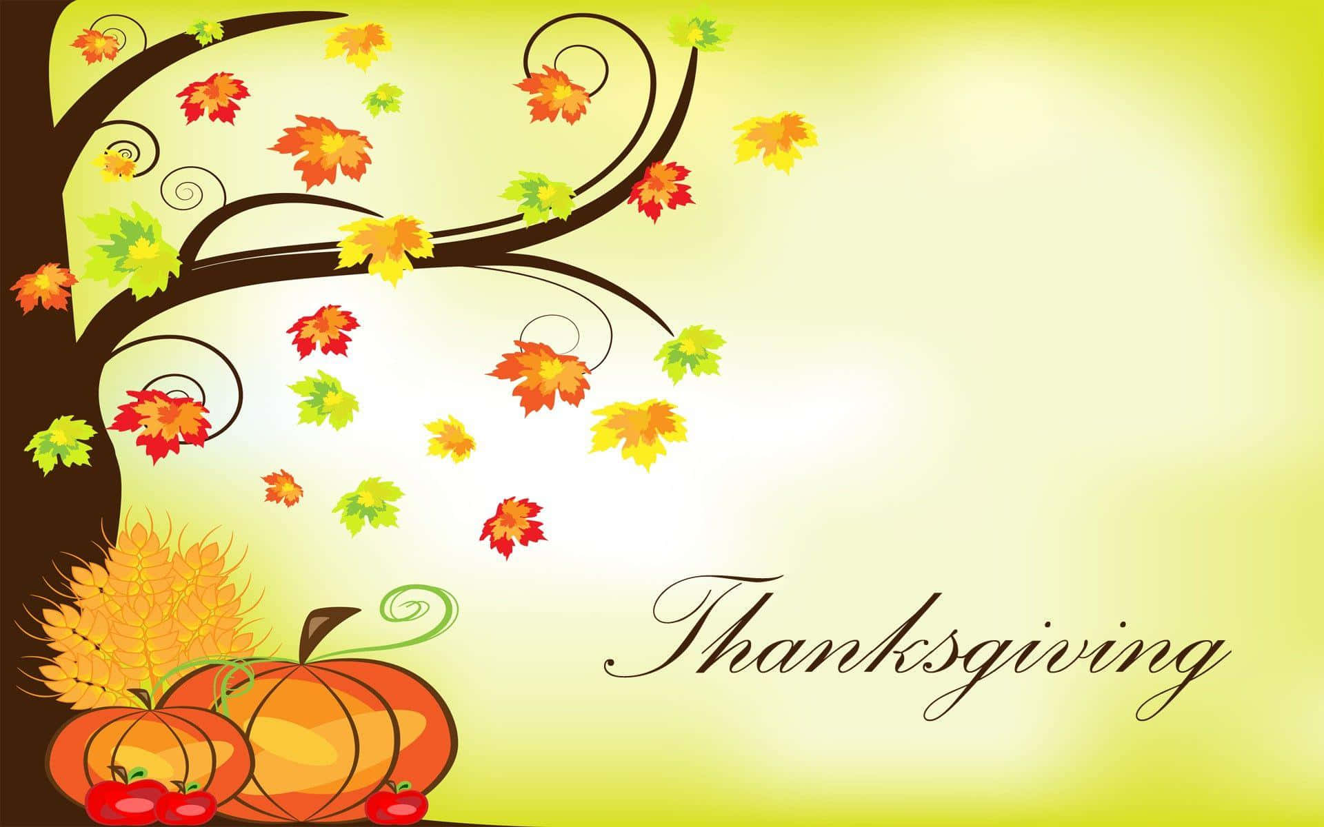 Firaen Glad Thanksgiving Med Vänner Och Familj!