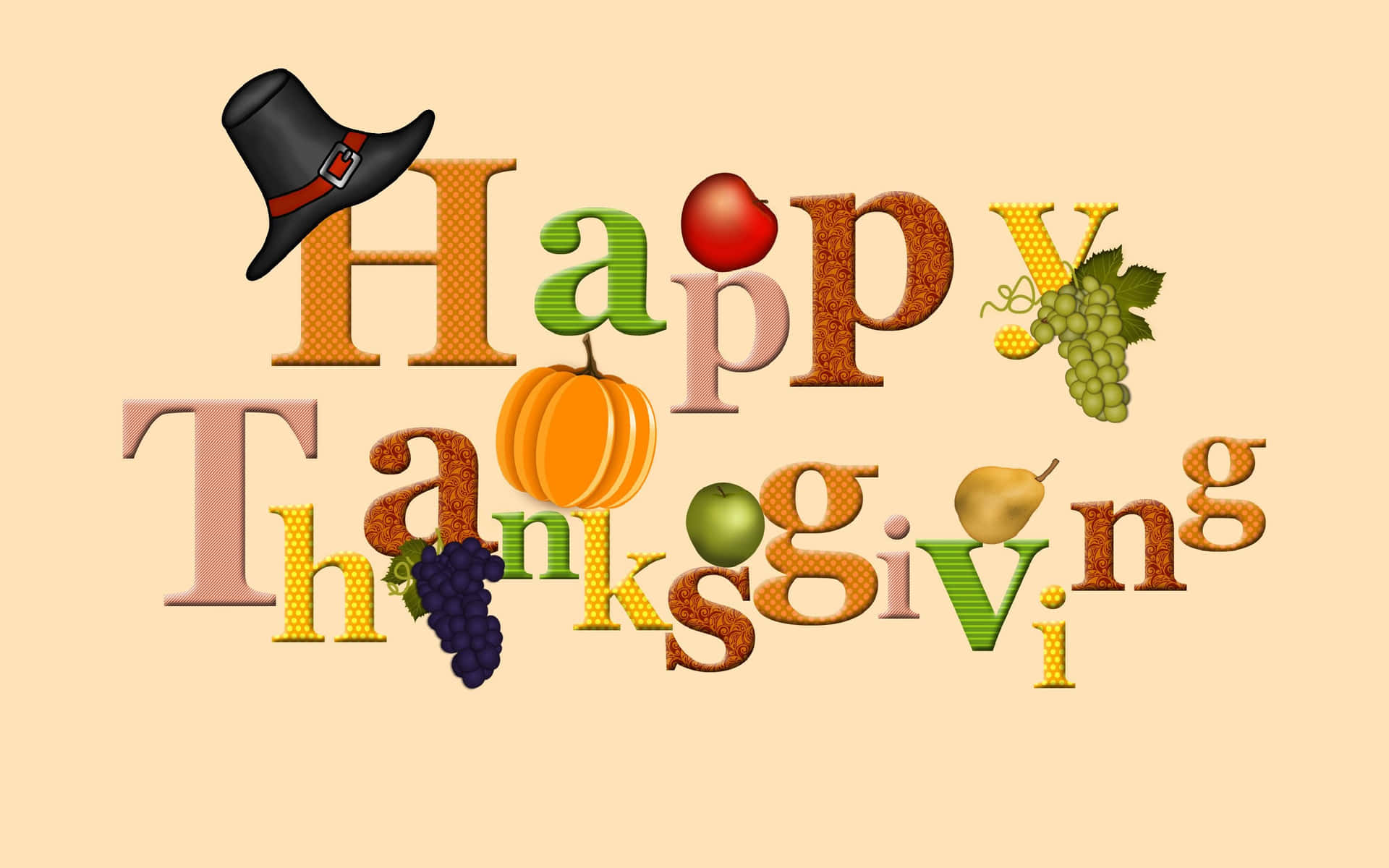 Happy Thanksgiving Greeting Creative Typography Wallpaper