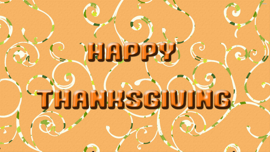 Happy Thanksgiving Day Orange Wallpaper