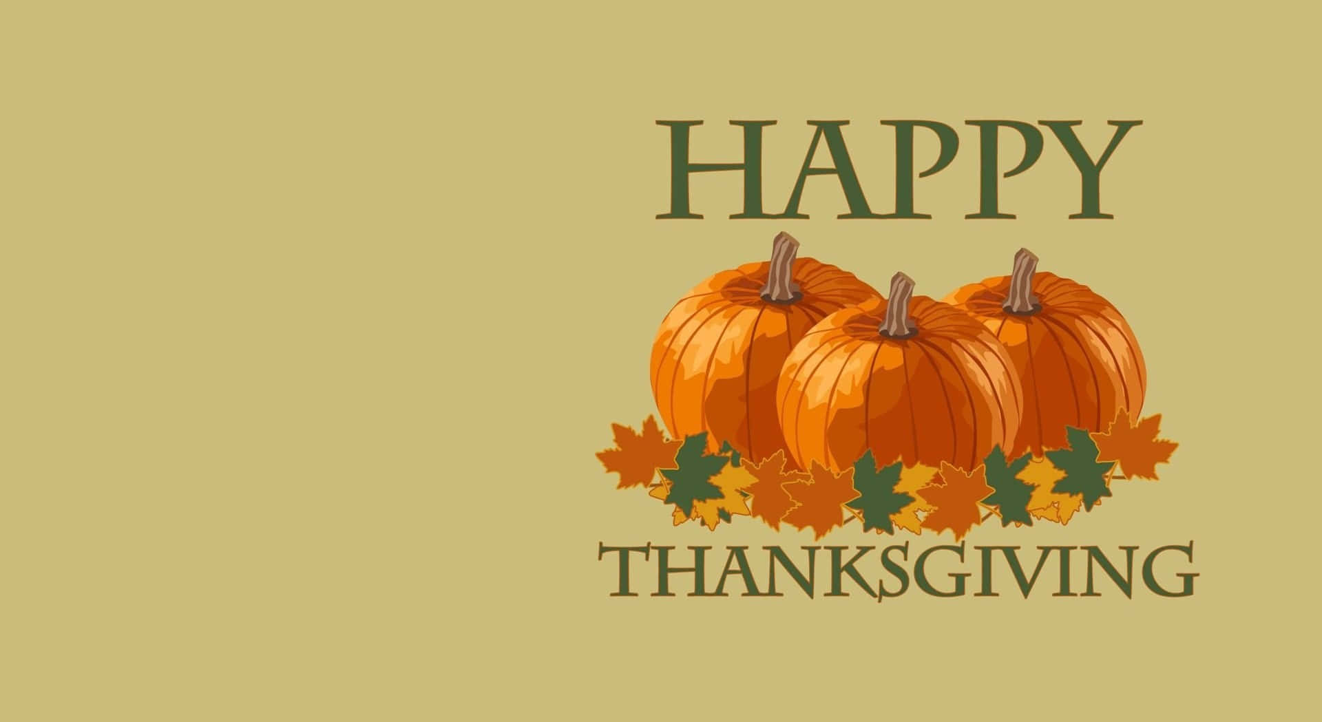 Happy Thanksgiving Pumpkinsand Leaves Wallpaper